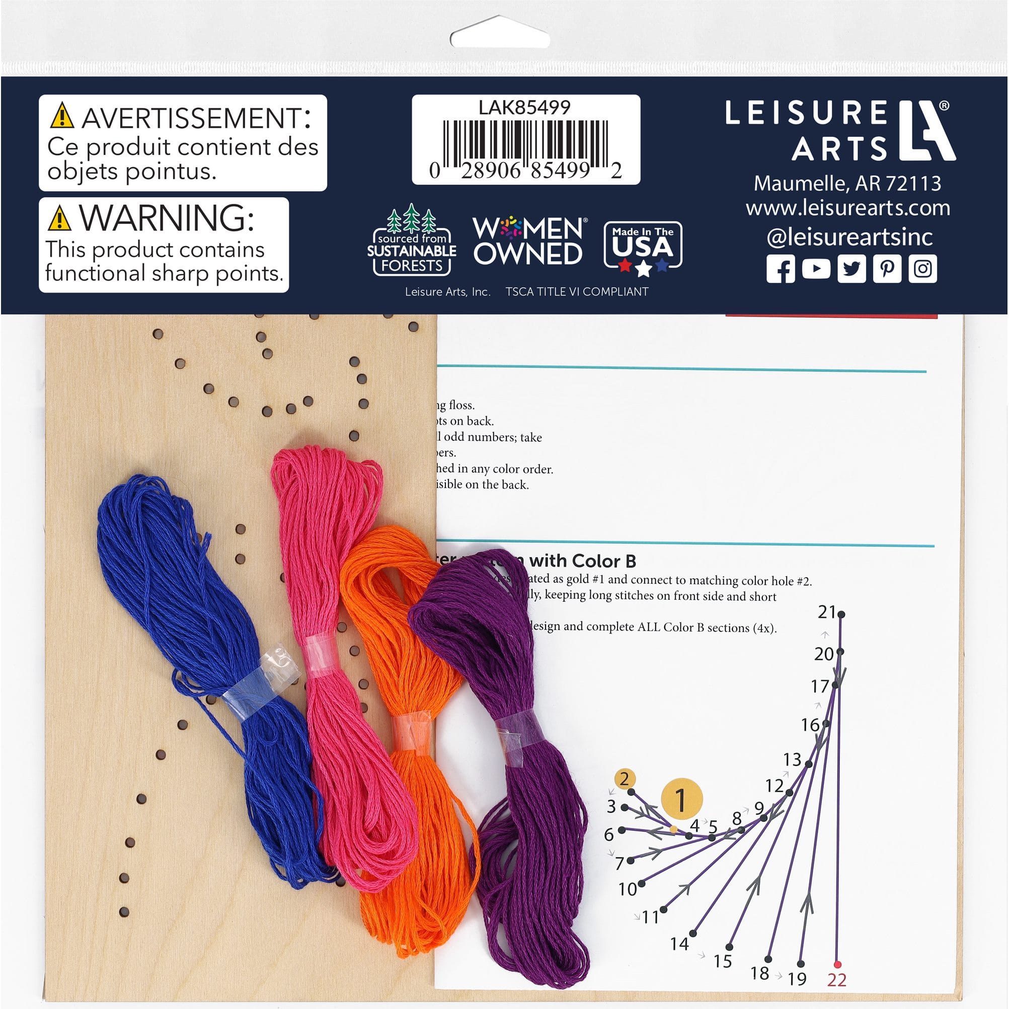 Leisure Arts&#xAE; Intermediate Royal Jester Wood Stitched String Art Panel Kit
