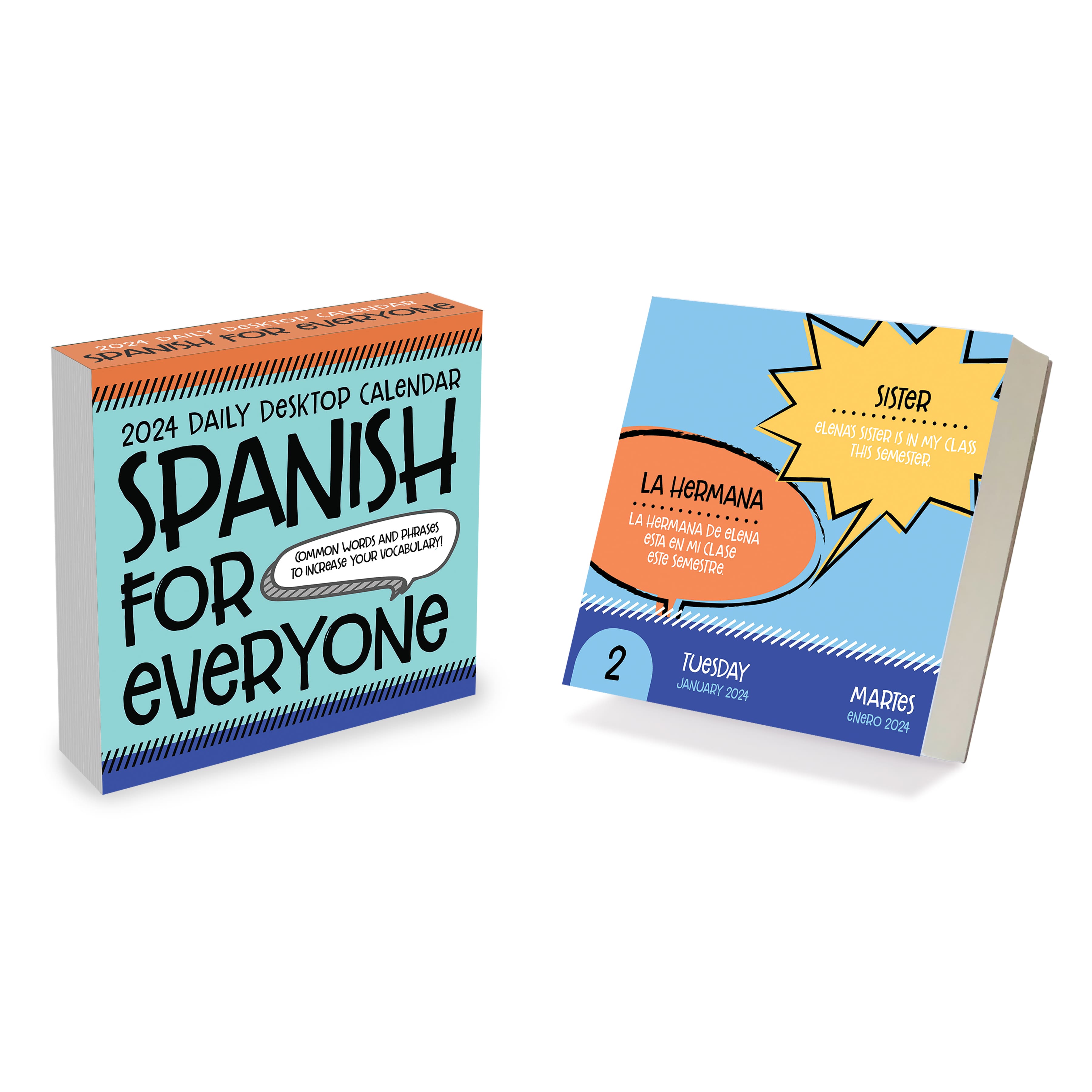 TF Publishing 2024 Spanish Words Daily Desktop Calendar