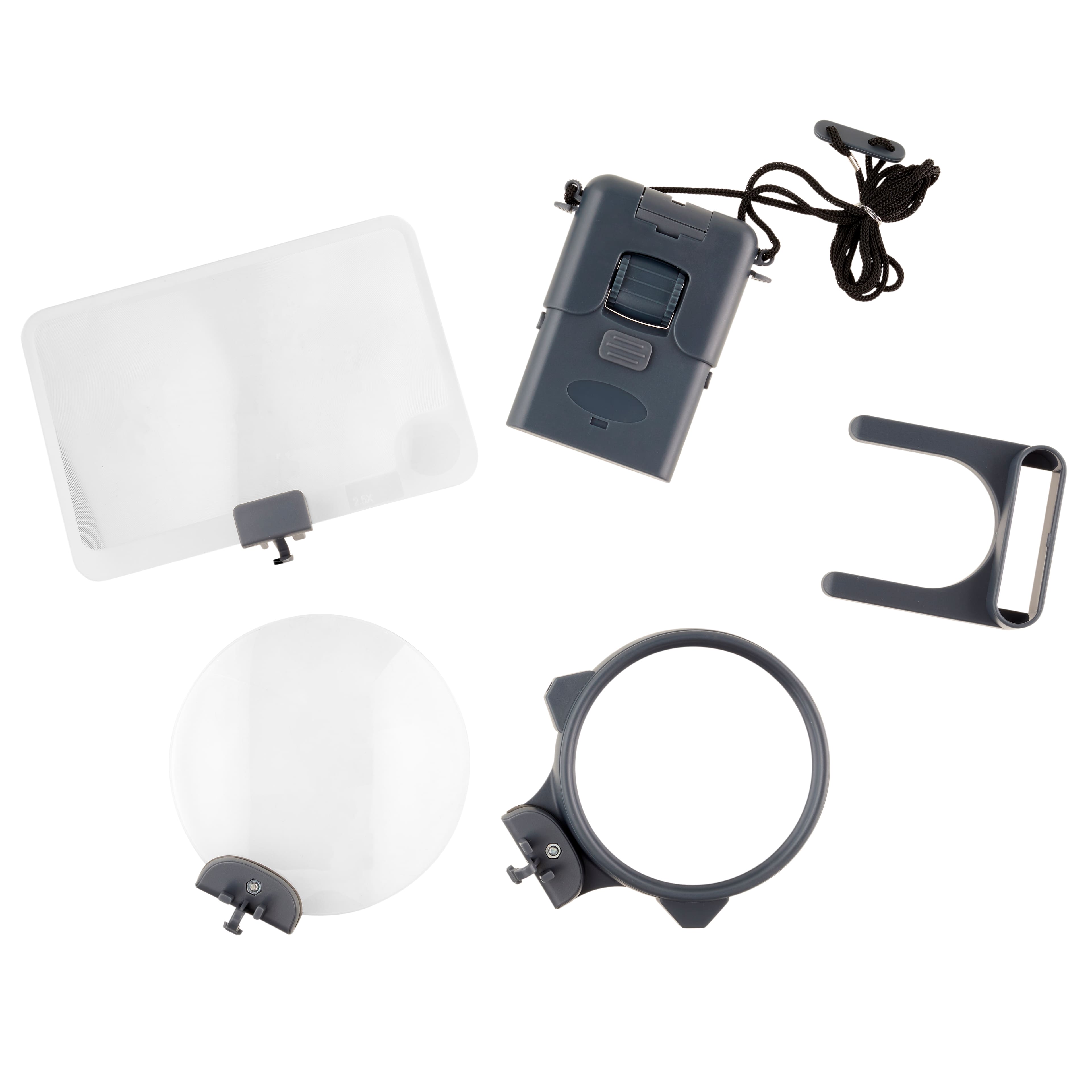 3-in-1 Hobby Magnifier with LED by Loops & Threads®