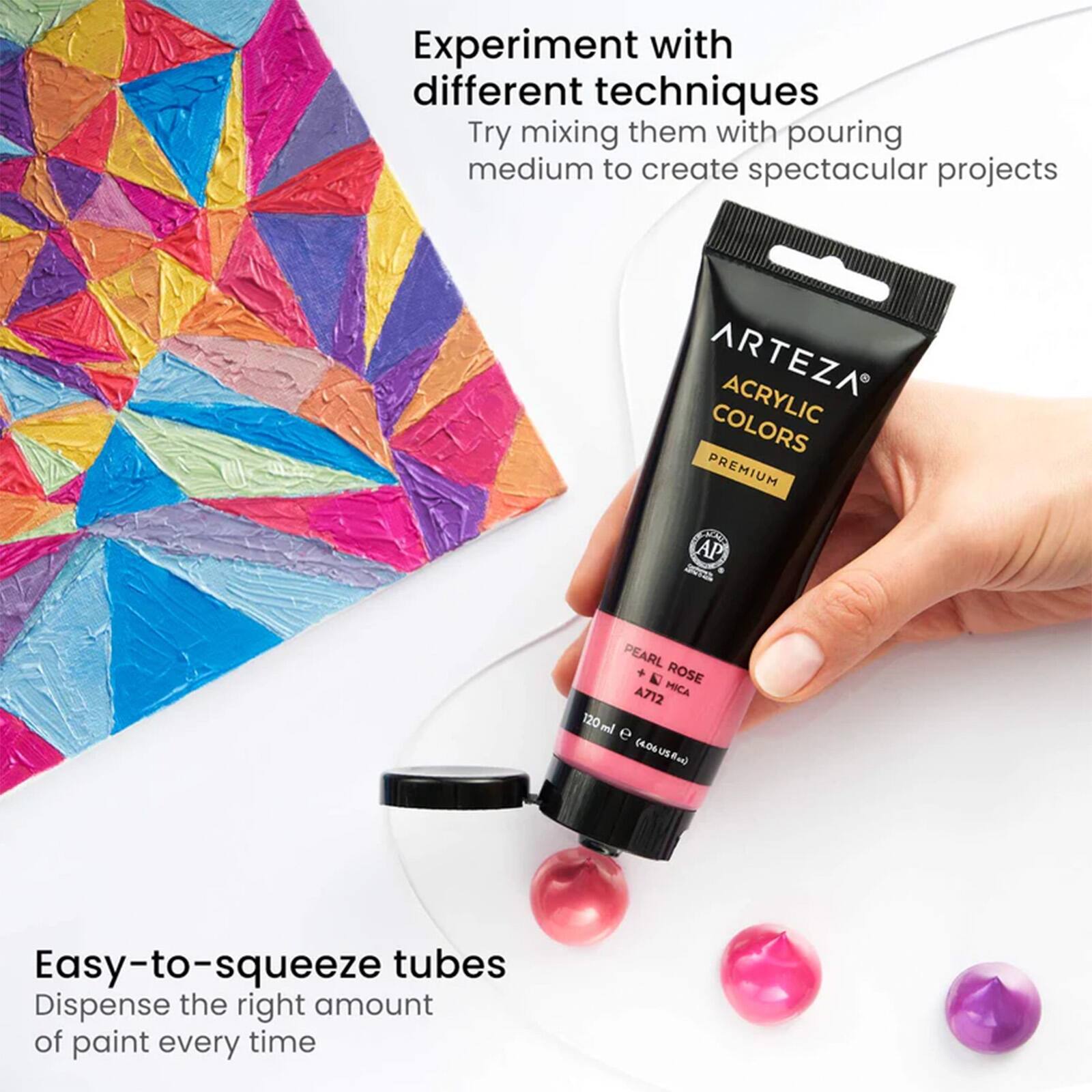 Arteza® Jewel Tones Metallic Acrylic Paint Set