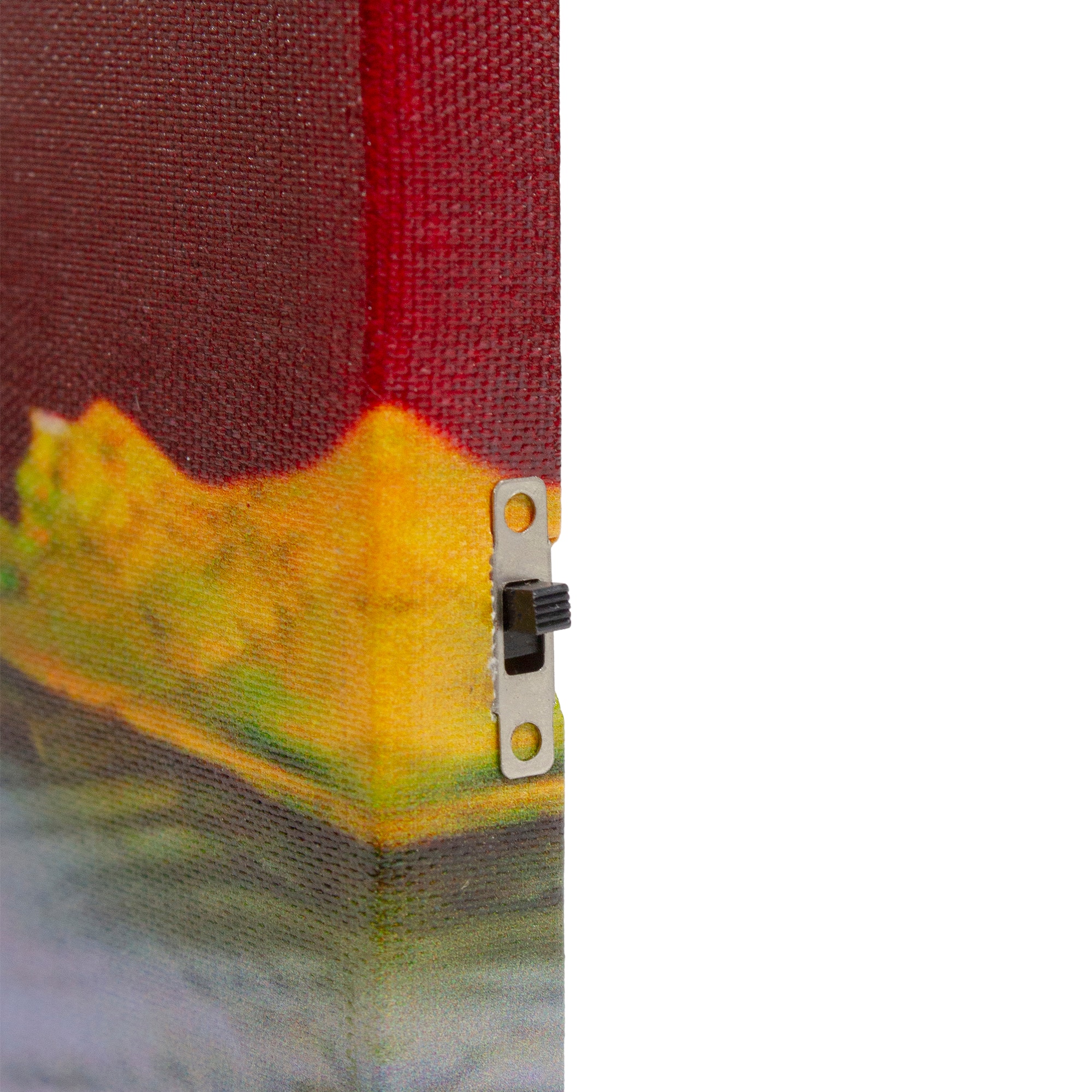 LED Lighted Fall Candle With Berries Canvas Wall Art