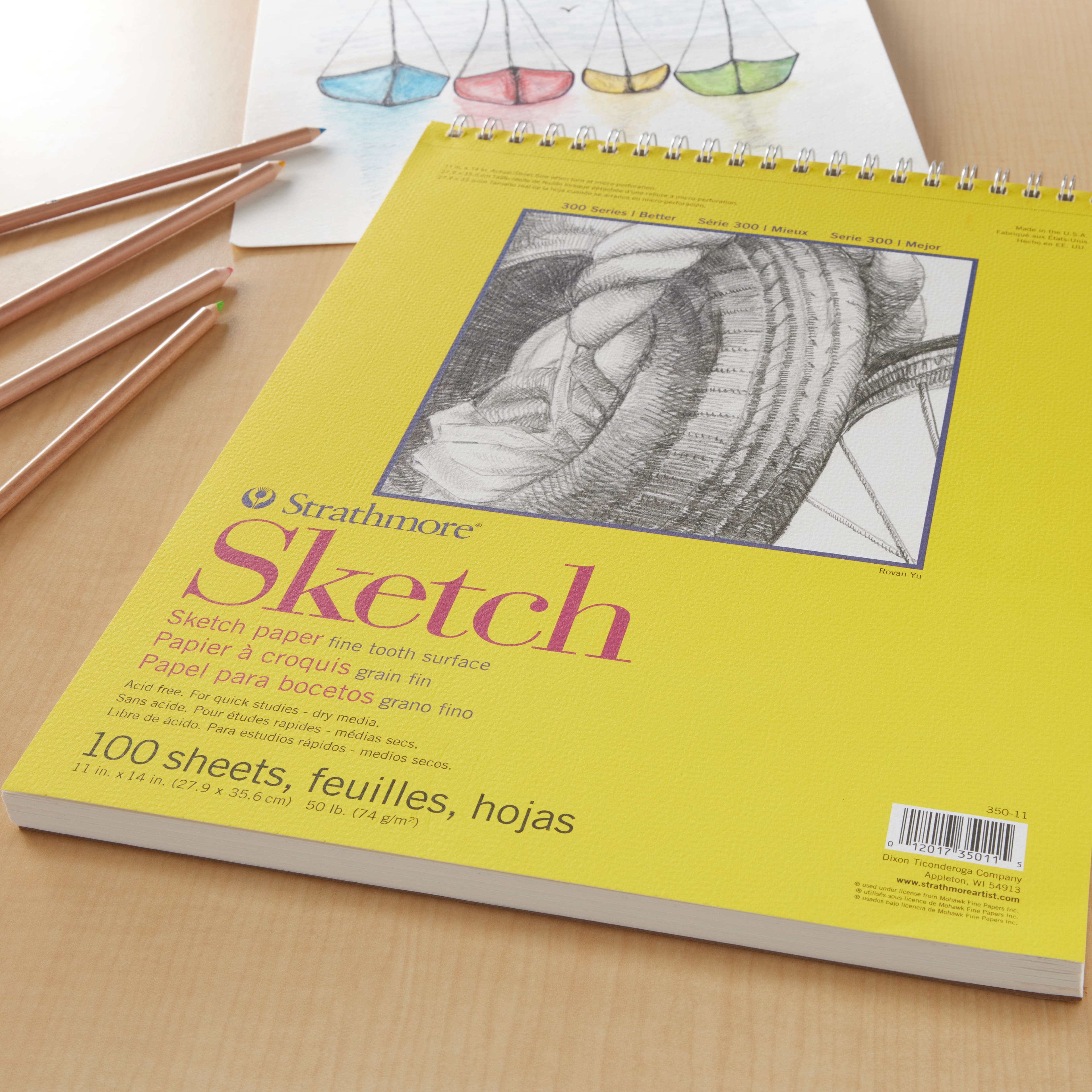  Strathmore 300 Series Sketch Pad, 18x24 inch, 30 Sheets, Side  Wire - Artist Sketchbook for Drawing, Illustration, Art Class Students :  Arts, Crafts & Sewing