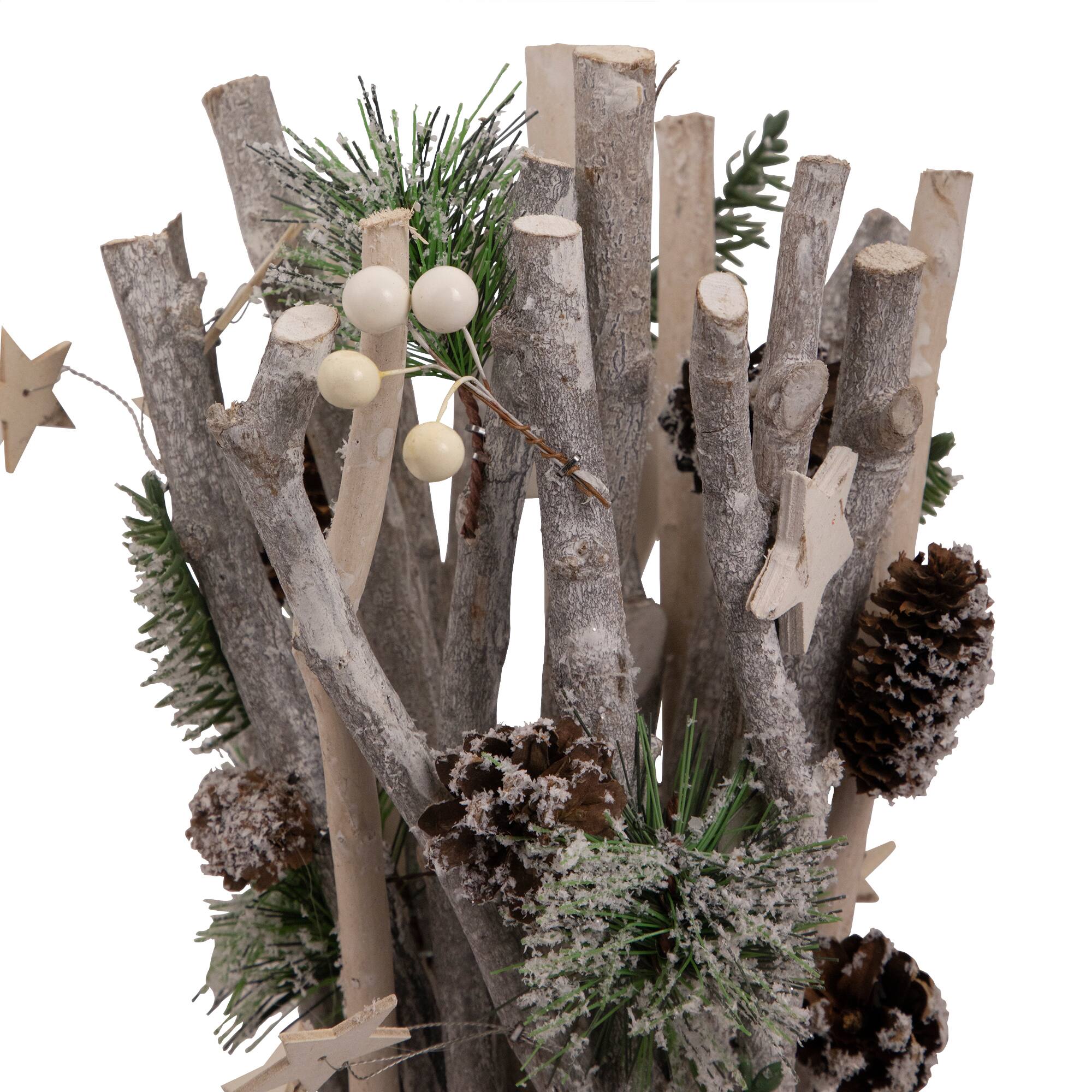 18" Natural Branch Christmas Bundle with Stars and Berries