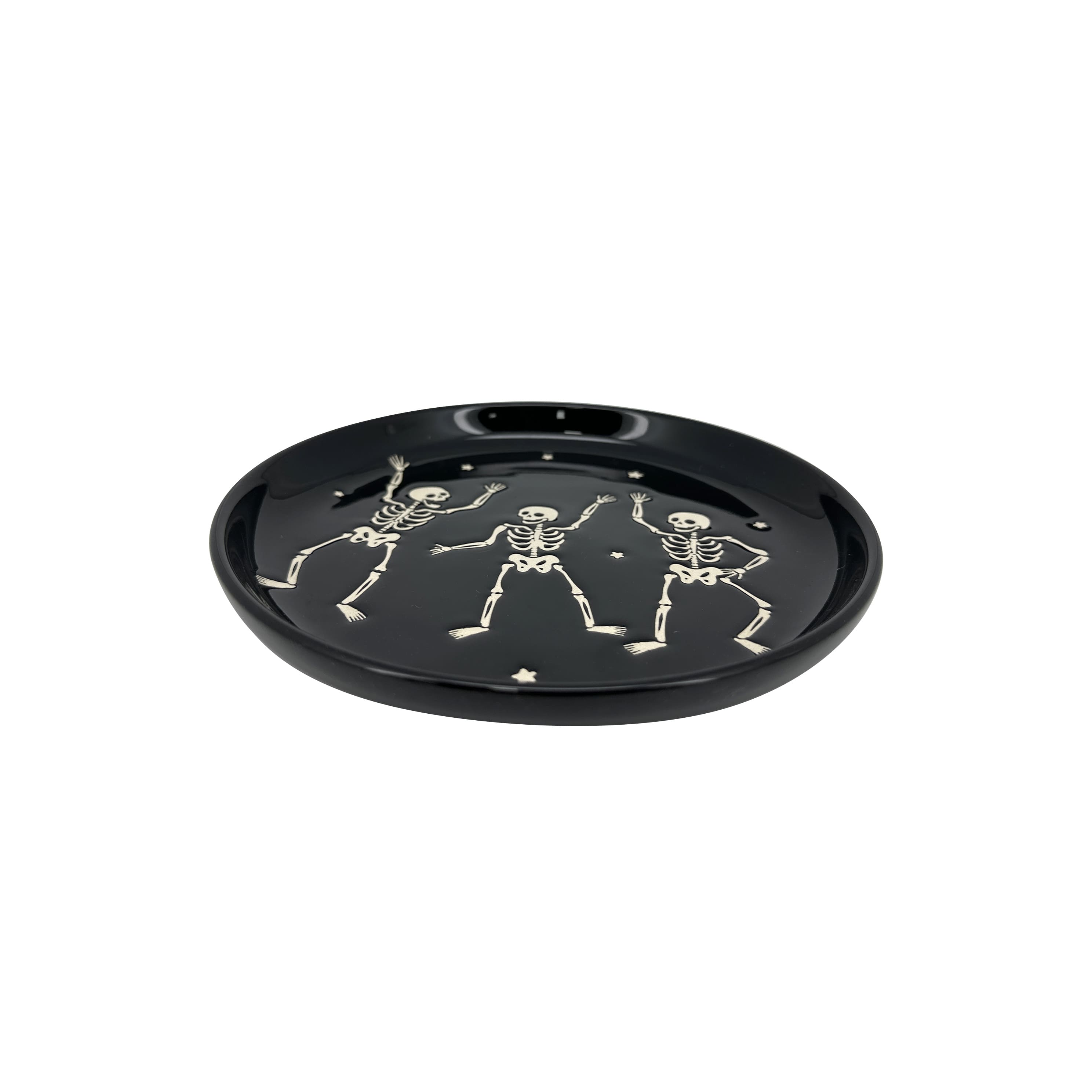 7&#x22; Black Skeletons Plate by Makery&#x2122;