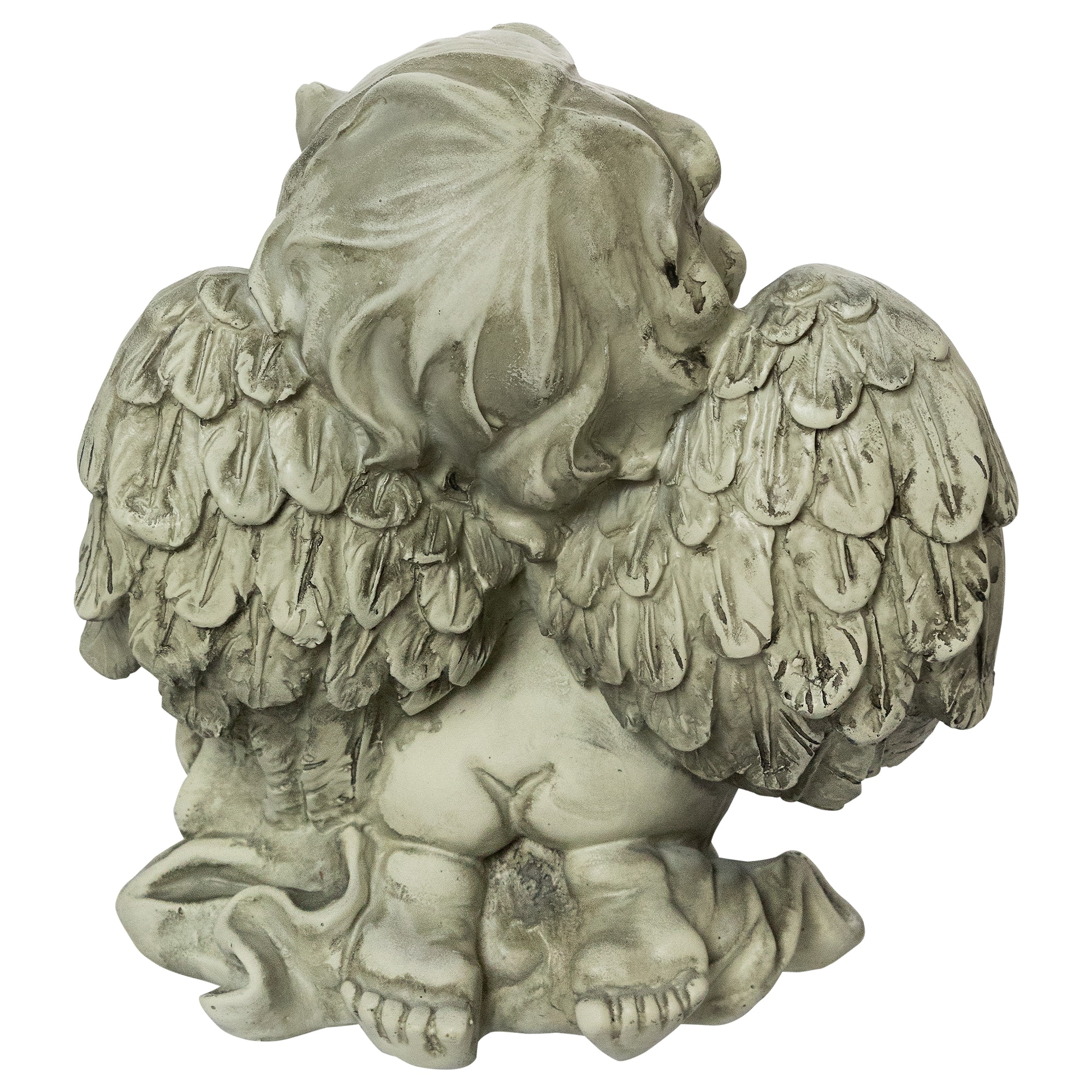 6" Heavenly Gardens Kneeling Cherub Angel Outdoor Garden Statue