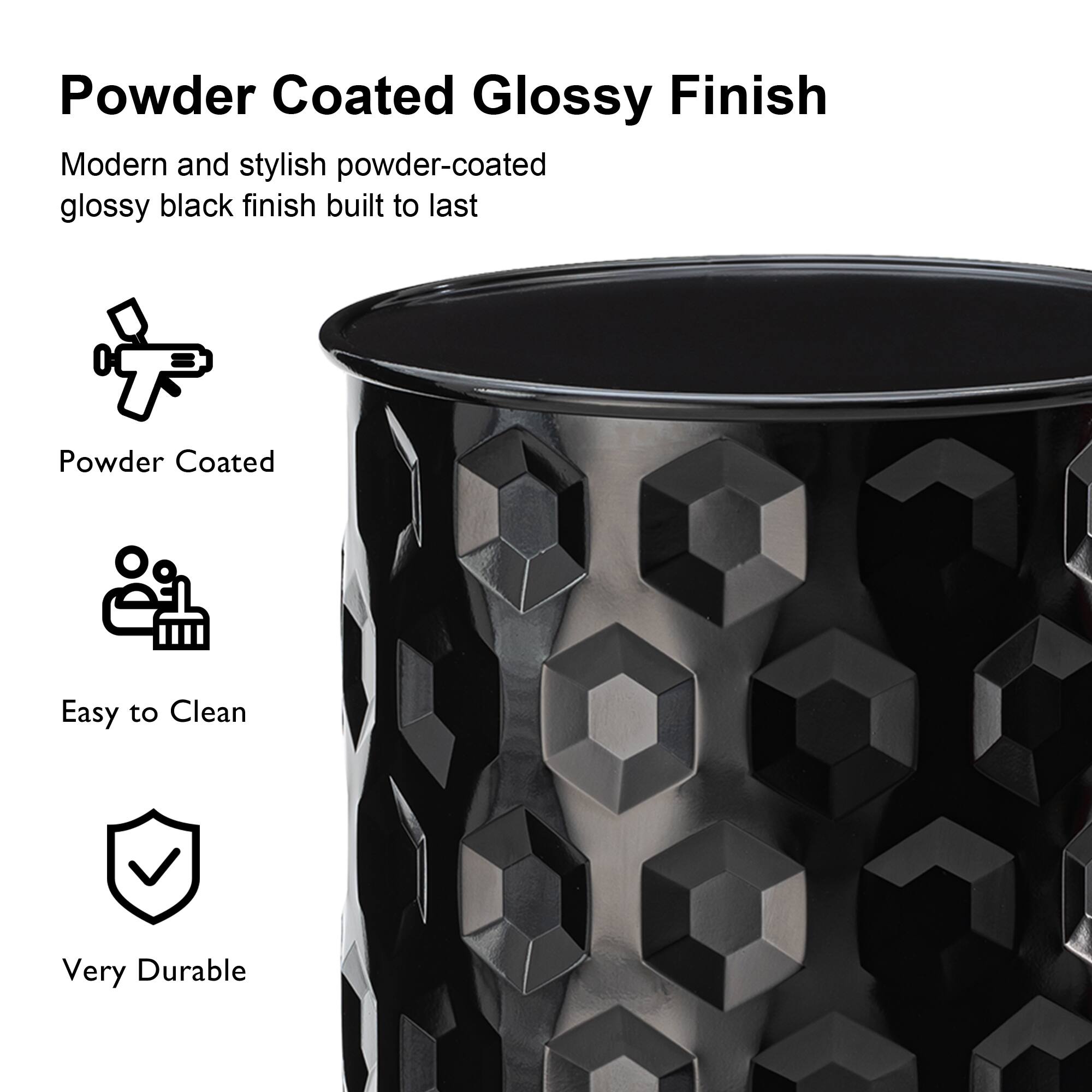 Glitzhome&#xAE; Multifunctional Embossed Honeycomb Texture Metal Garden Stool Set