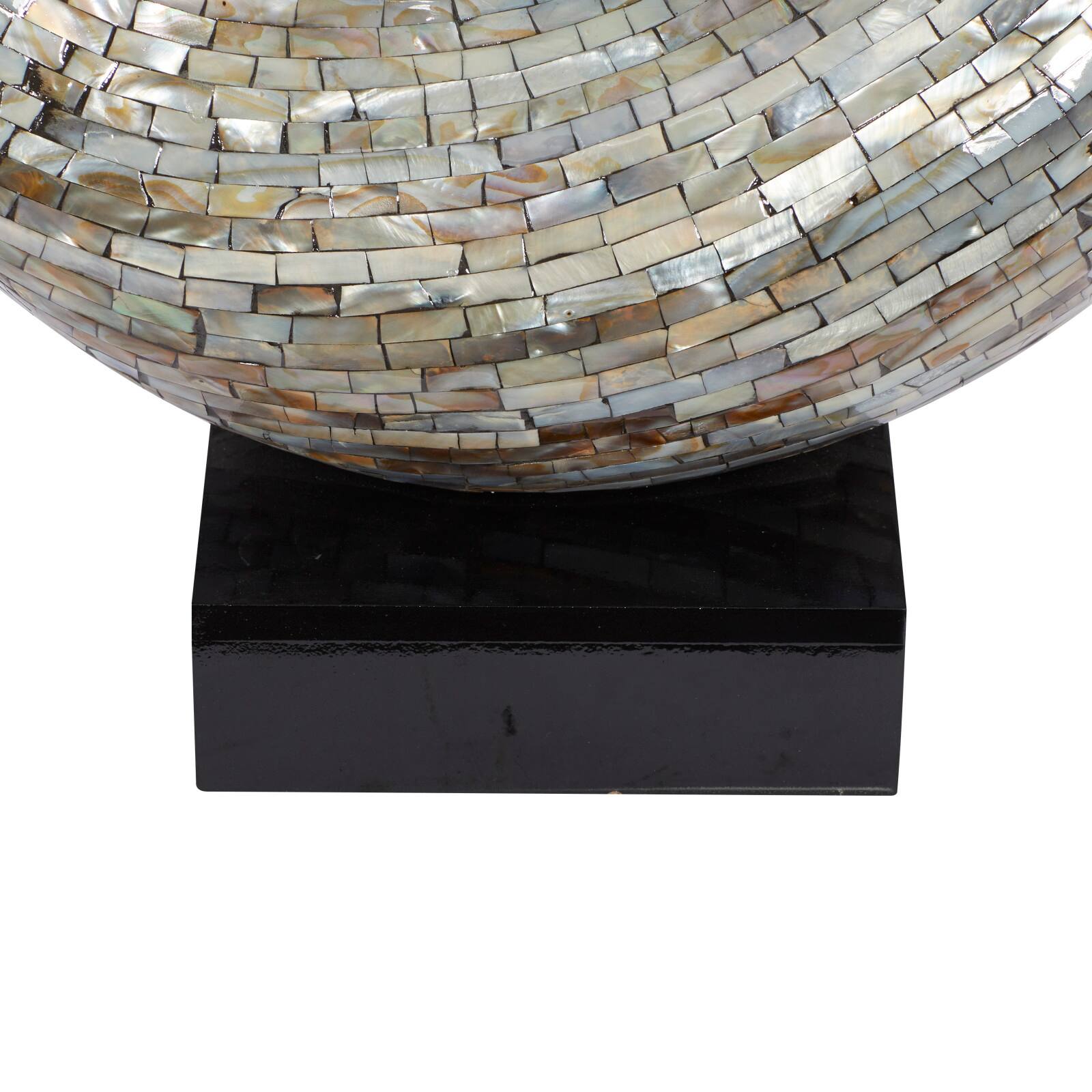 30&#x22; Gray Capiz Shell Abstract Sculpture