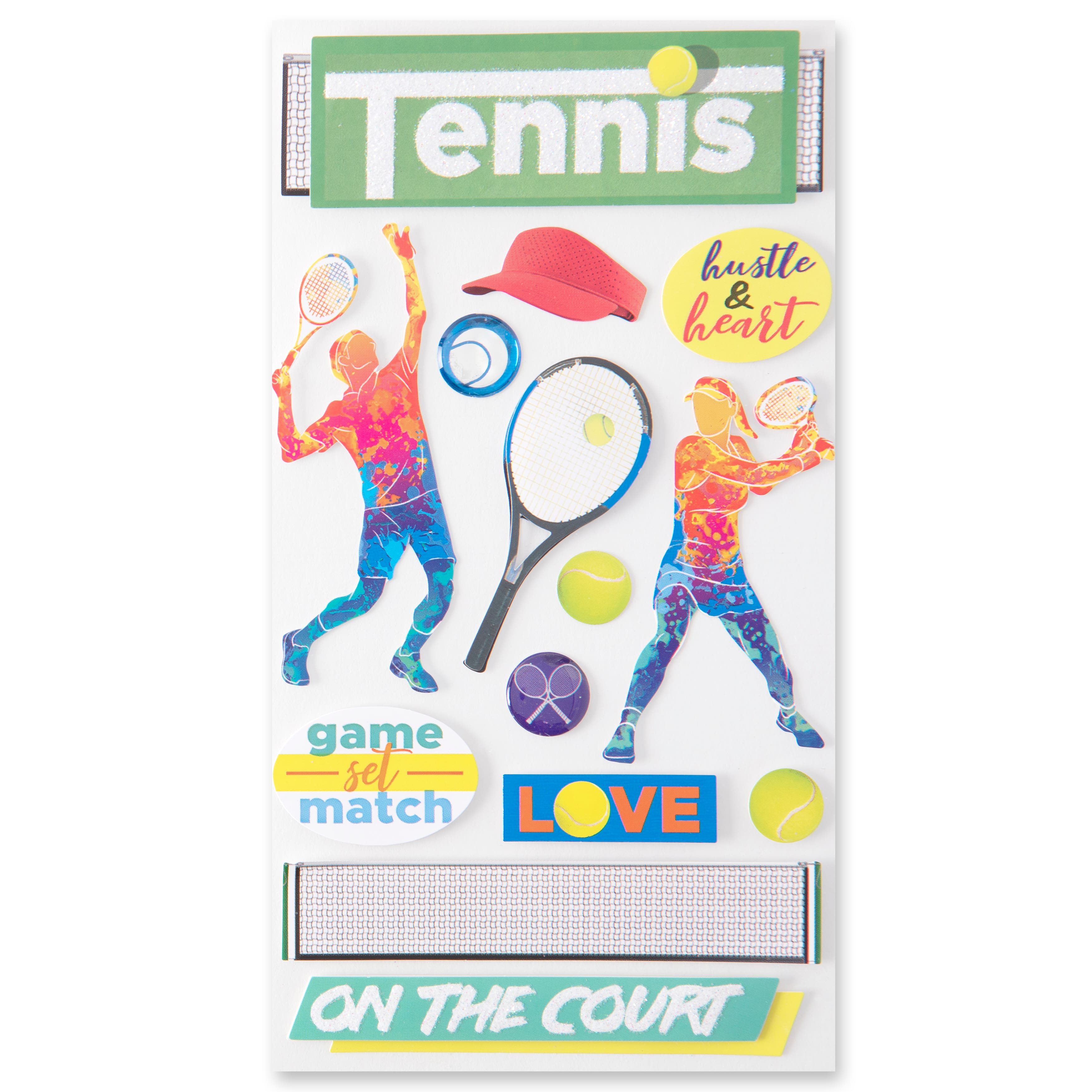 12 Pack: Tennis Stickers by Recollections&#x2122;