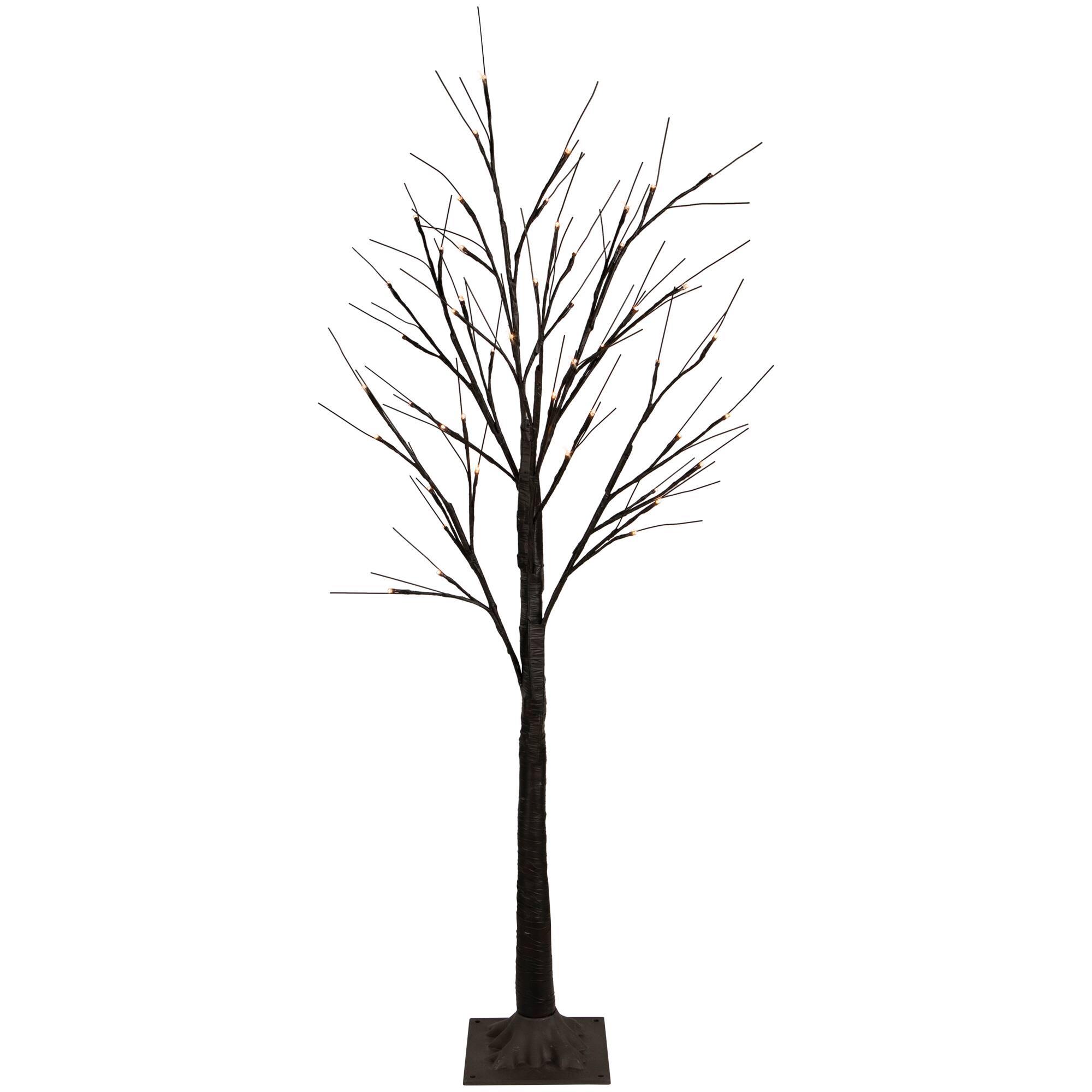 4ft. Pre-Lit Brown Twig Artificial Christmas Tree, Warm White LED Lights