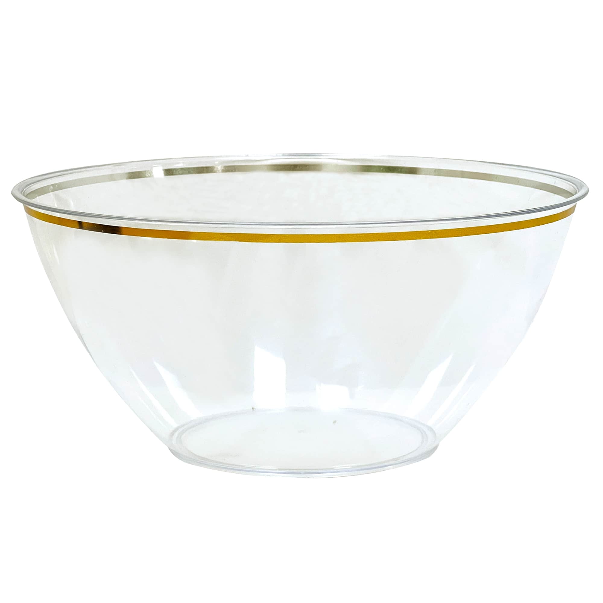 Gold Rim Plastic Party Bowl by Celebrate It™