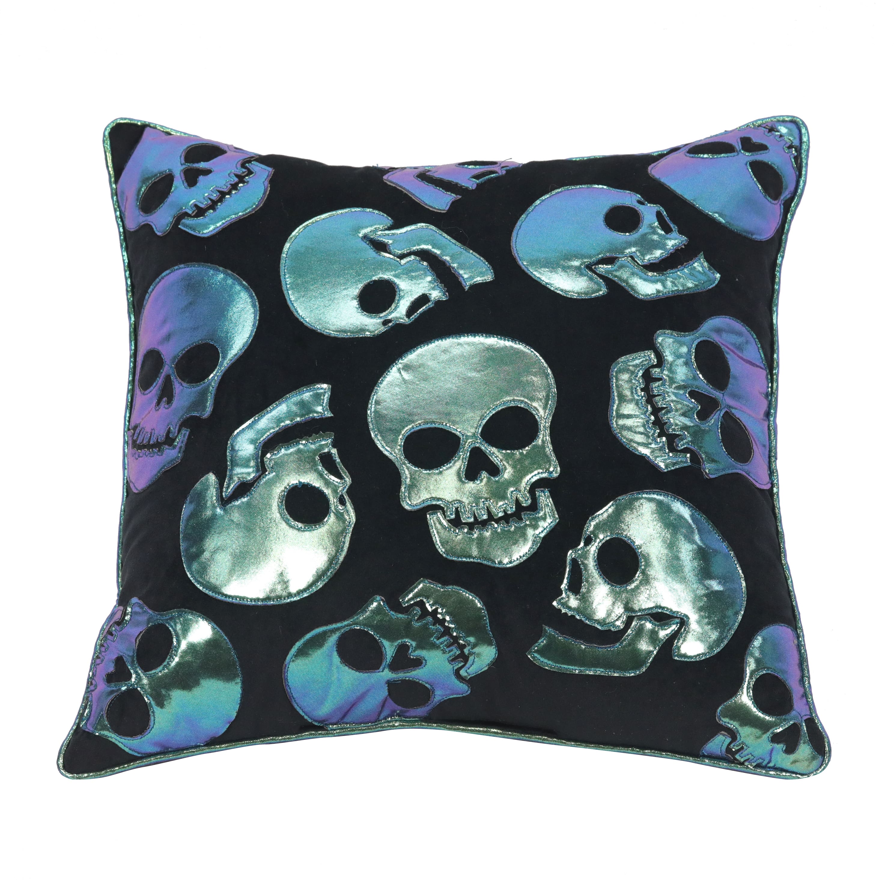 16&#x22; Silver Skull Pillow by Ashland&#xAE;