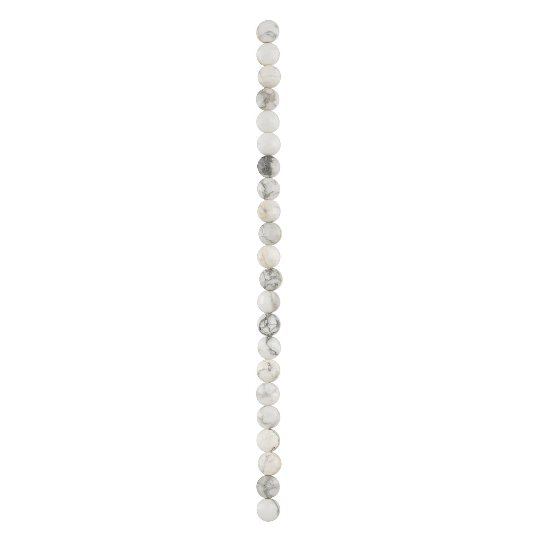 White Howlite Faceted Coin Beads, 8mm by Bead Landing&#x2122;