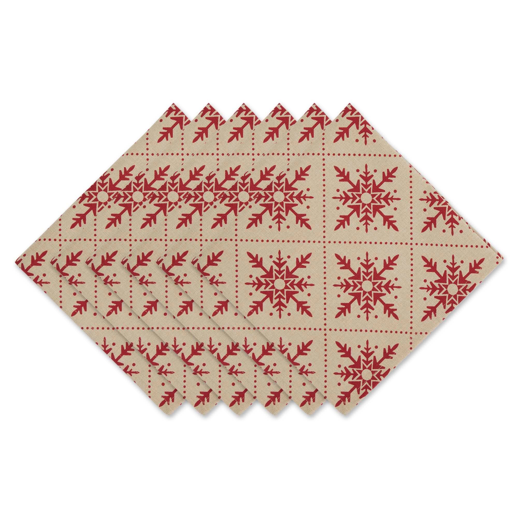 DII® Scandinavian Snowflakes Printed Napkin Set, 6ct.