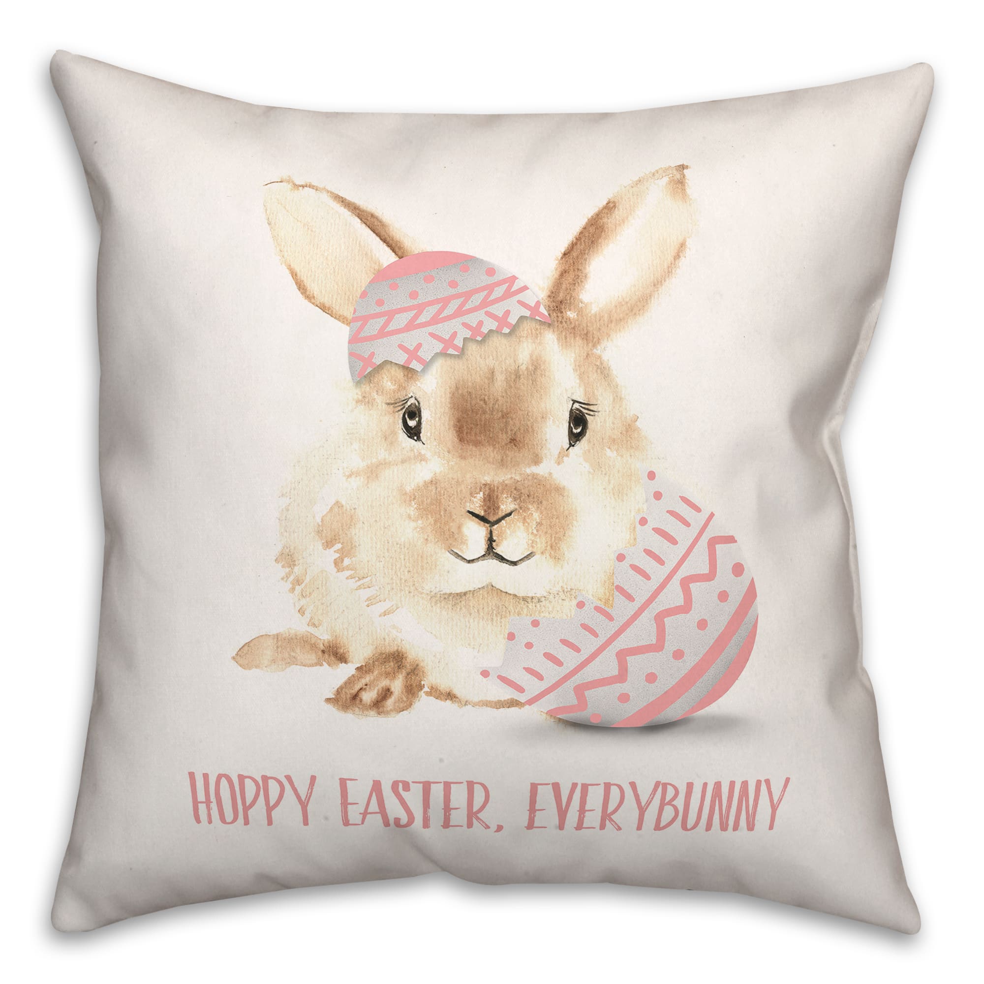 Hoppy Easter 18&#x22; x 18&#x22; Throw Pillow