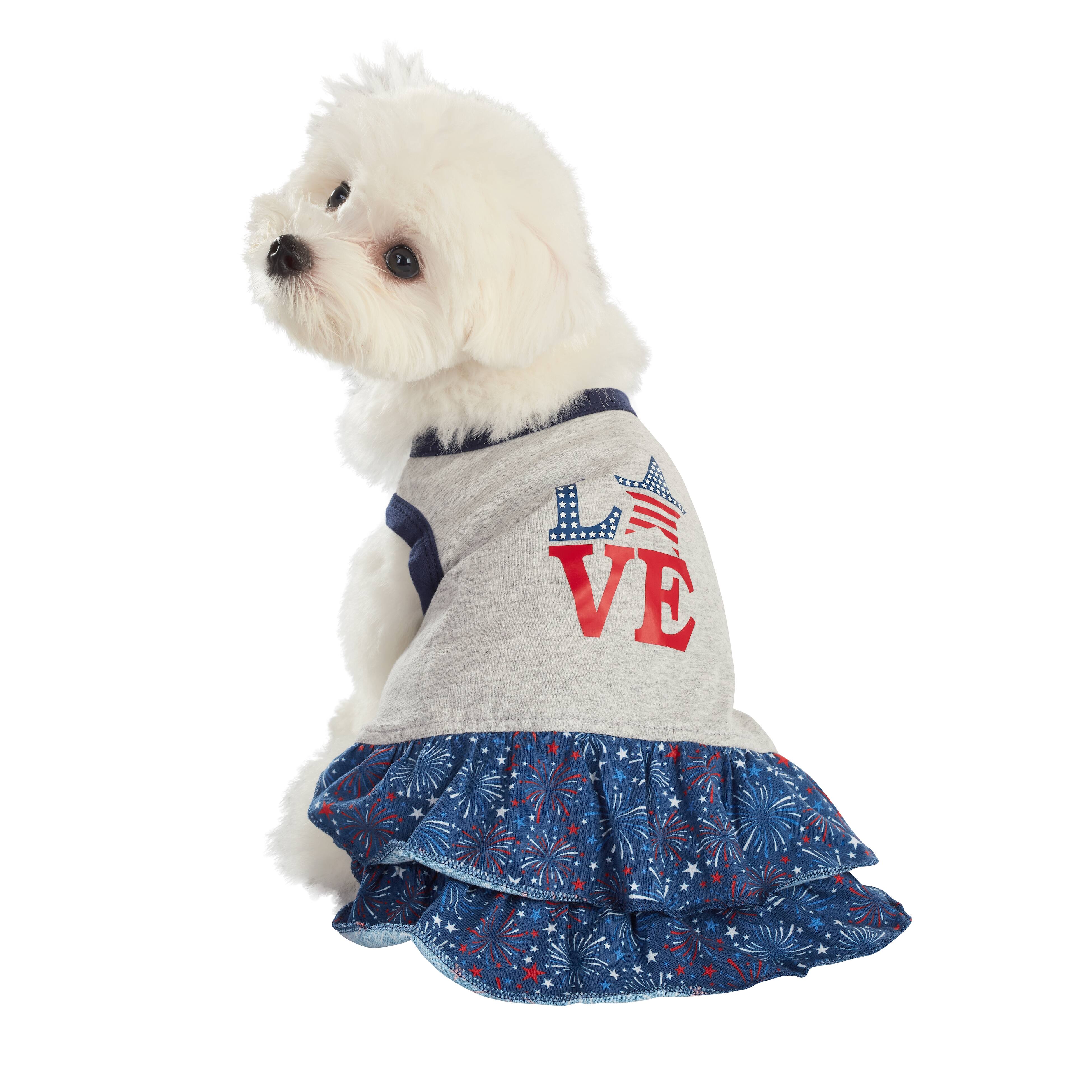 Best Furry Friends Fireworks Love Pet Dress