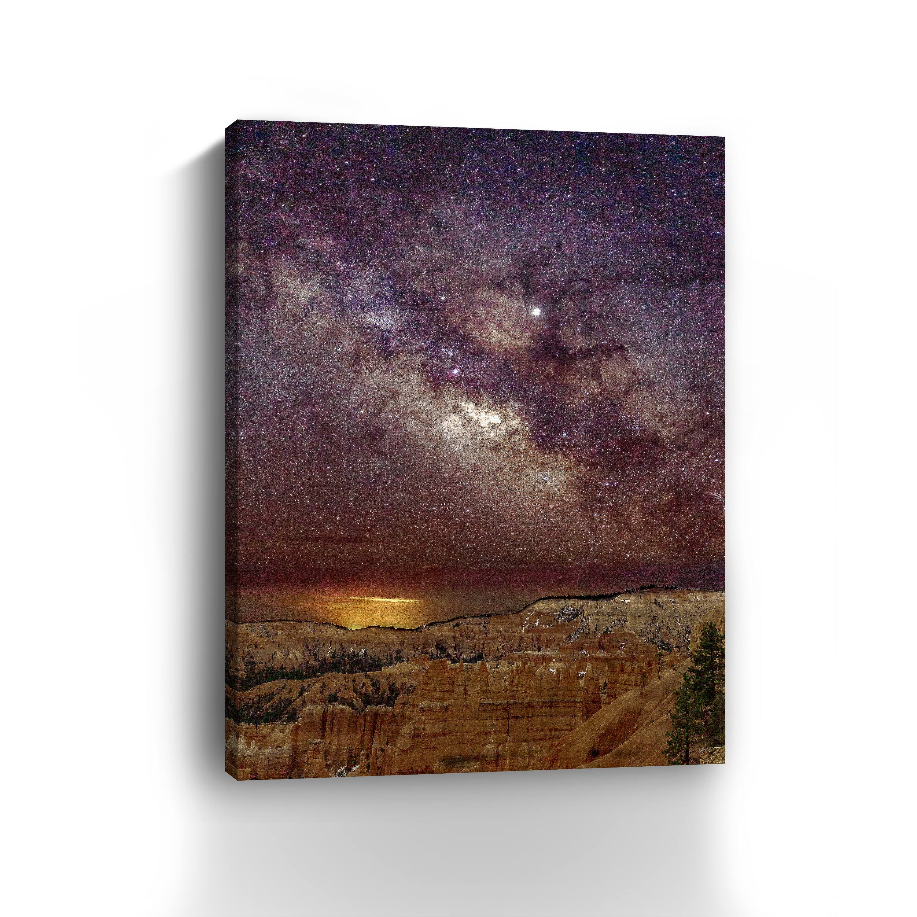 Milky Way over Bryce Canyon (portrait) Canvas Giclee