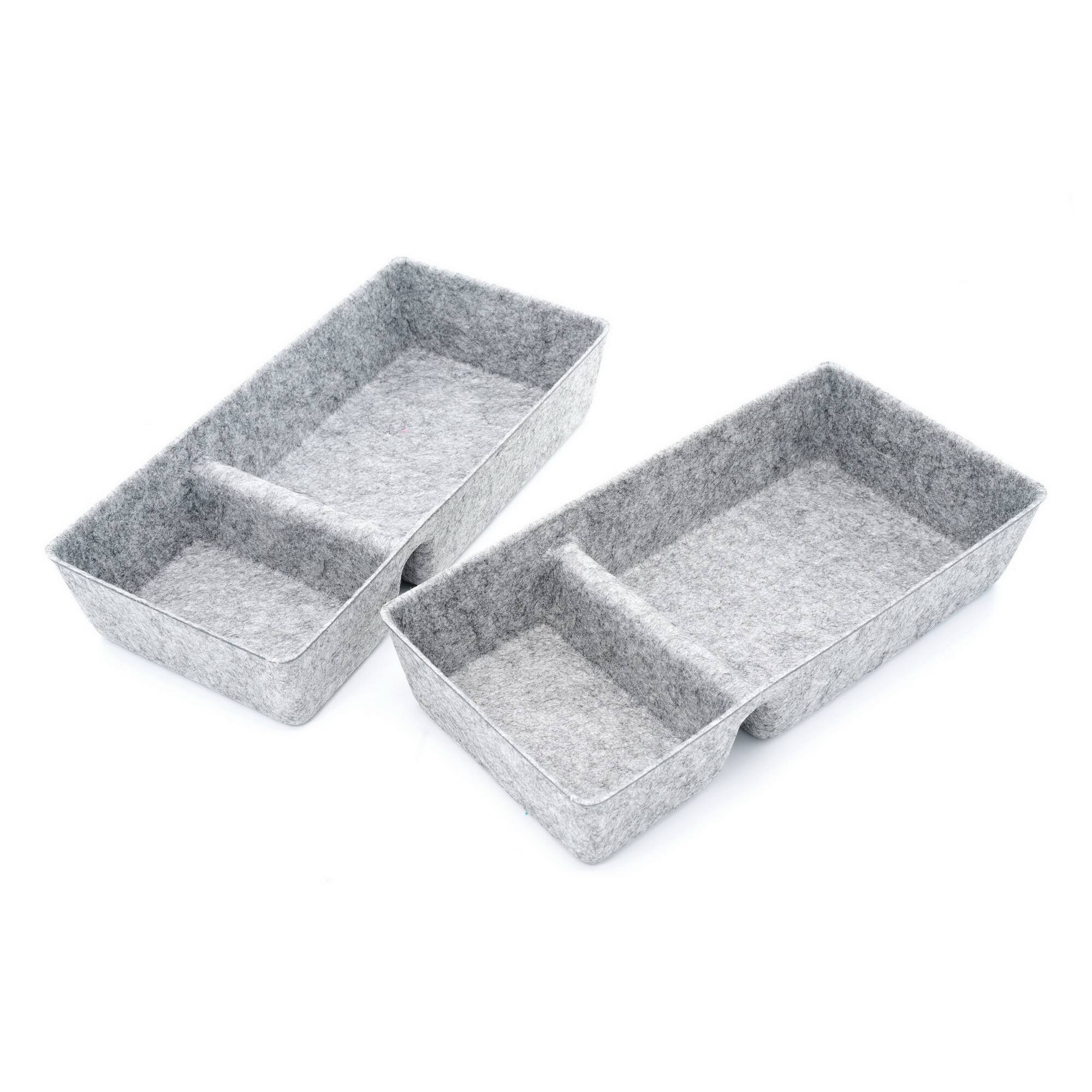 Welaxy Felt 2 Piece Divided Drawer Organizer Trays Michaels