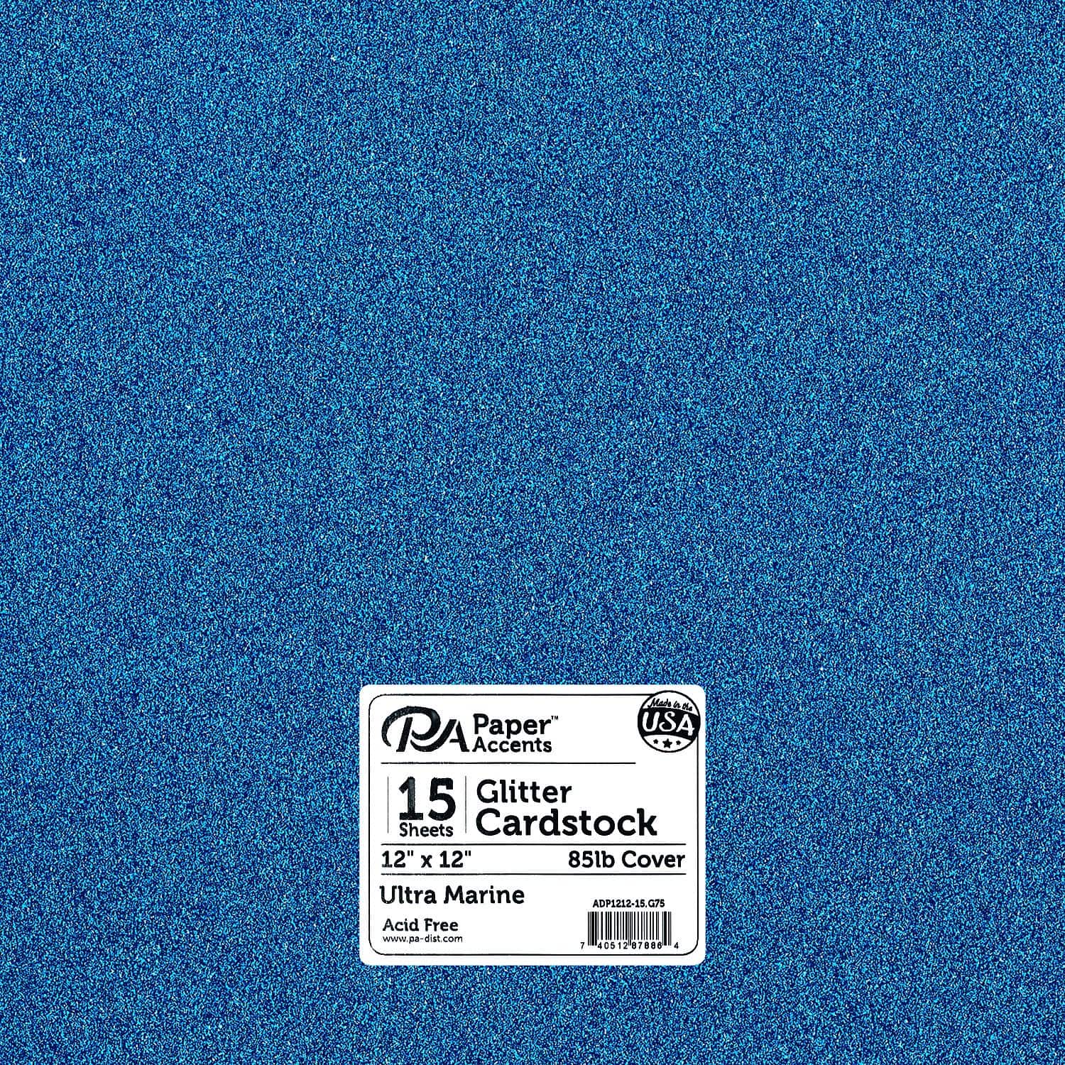 Glitter Cardstock Hot Purple 12 x 12 81# Cover Sheets Bulk Pack of 15