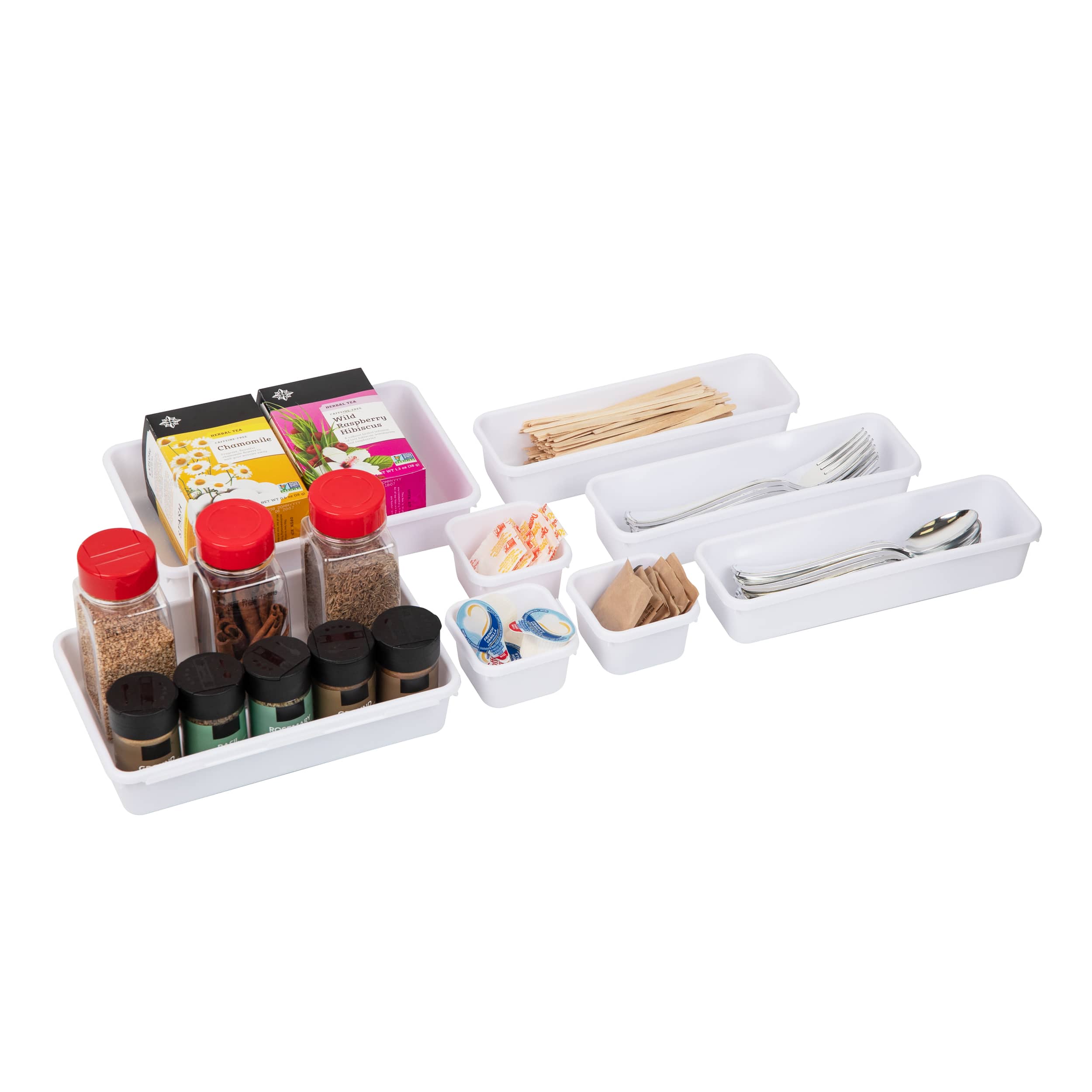 Mind Reader White Drawer Organizer Set