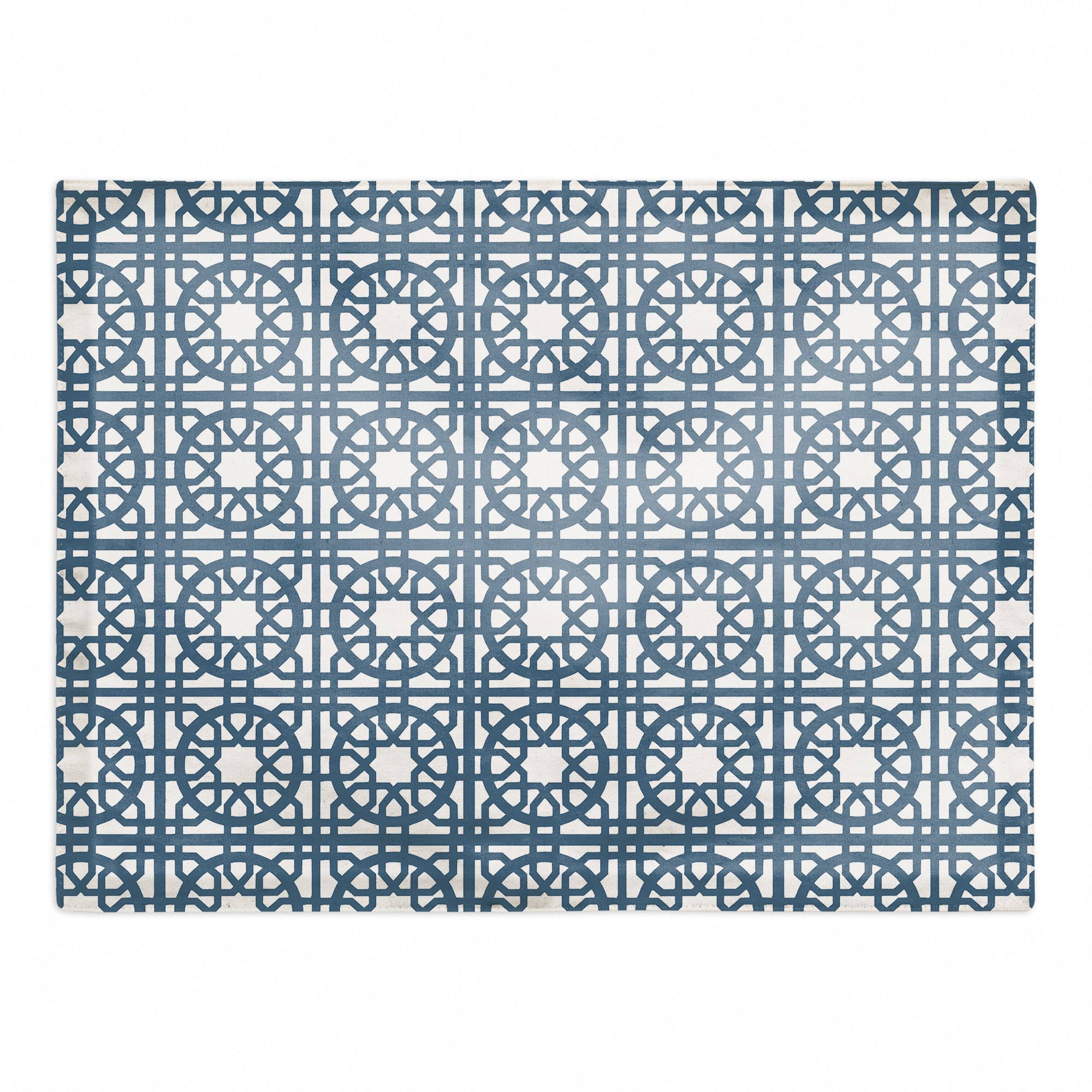 Blue Geo Tile 18&#x22; x 14&#x22; Cotton Twill Placemat