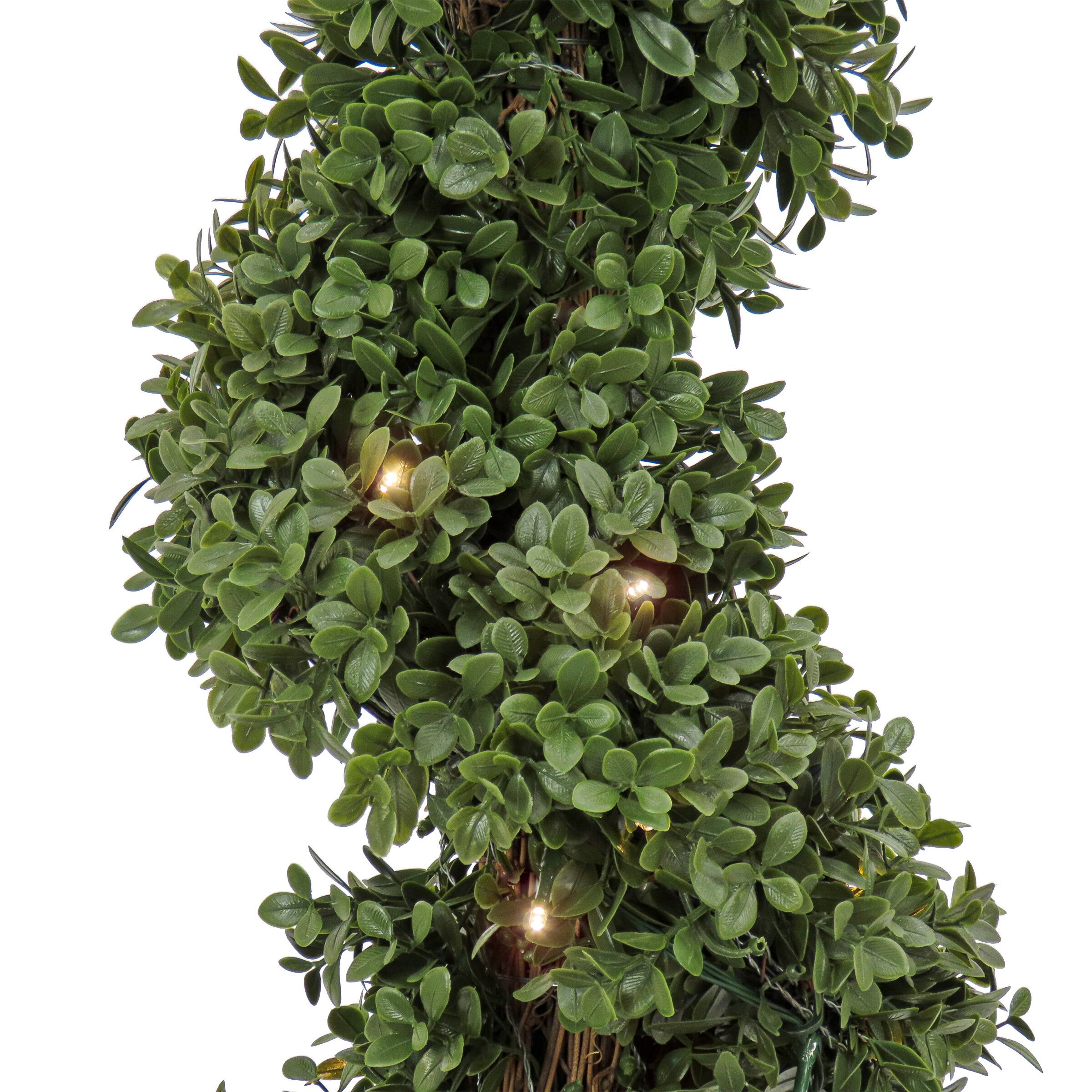 3.5ft. Pre-Lit Boxwood Spiral Topiary