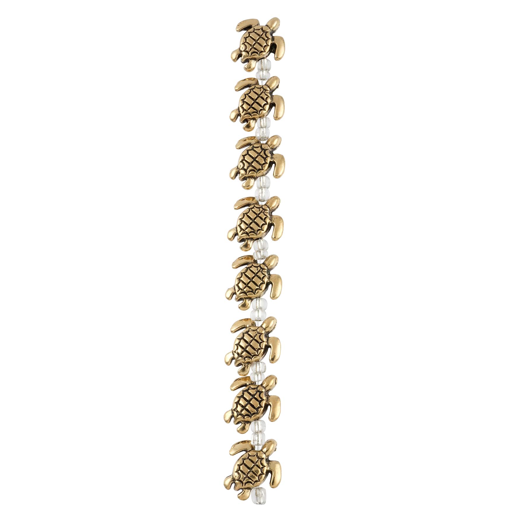 12 Packs: 8 ct. (96 total) Gold Metal Turtle Beads, 18mm by Bead Landing™