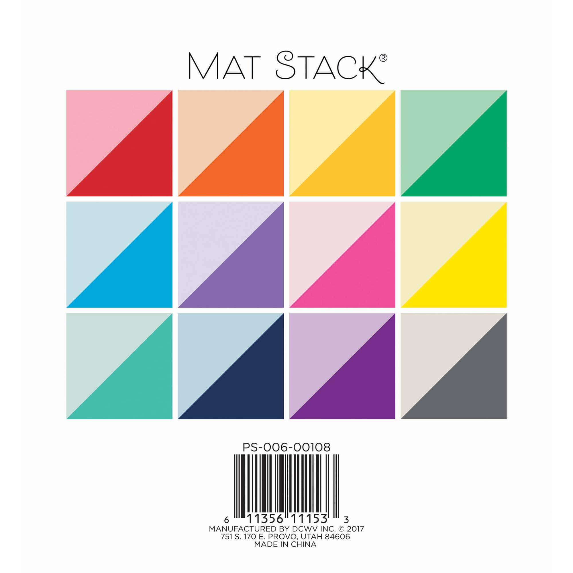 DCWV® Pastels & Brights Paper Cardstock Mat Stack®, 6" x 6" Michaels