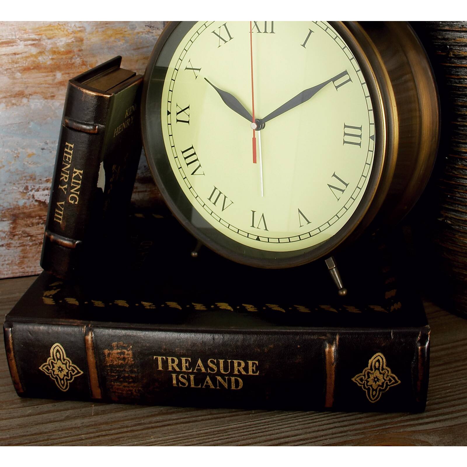Brown Wooden Traditional Book Box Set