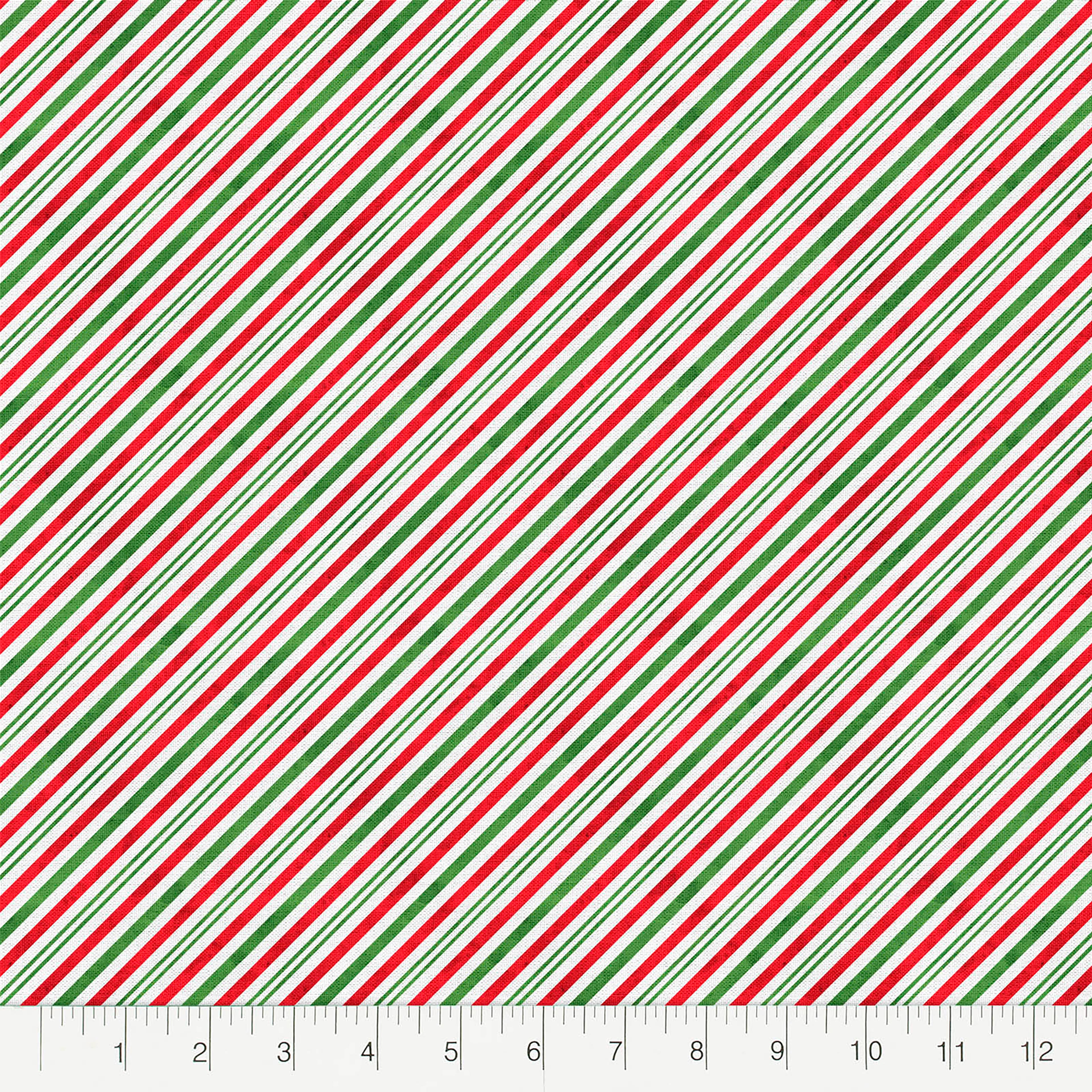 Fabric Editions Holiday Diagonal Stripe Cotton Fabric