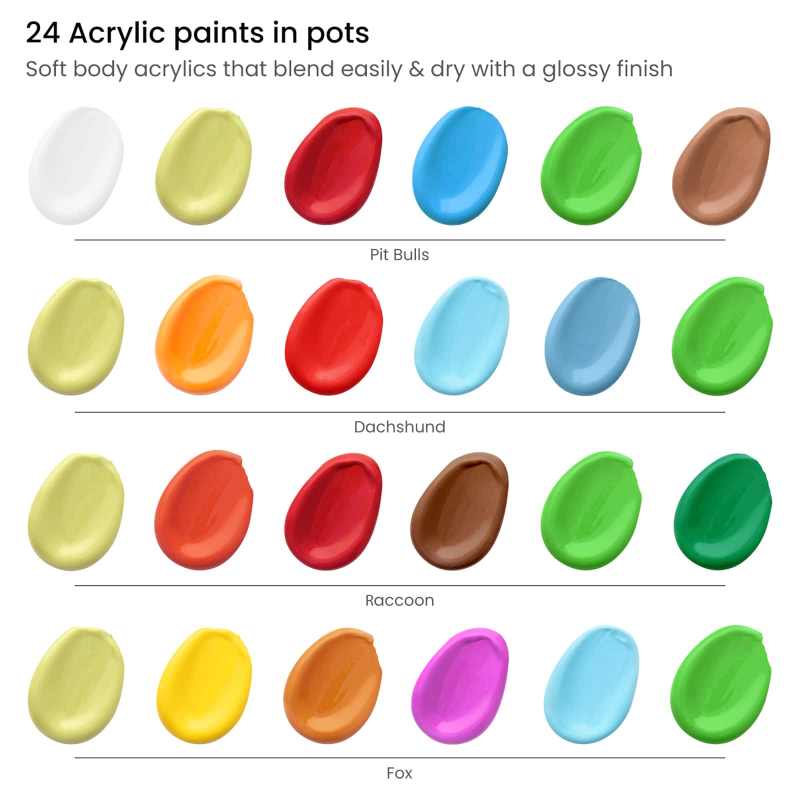 Arteza® Kids Canvas Paint Kit, 4 8x8 Canvas with Brushes & Paints Animals