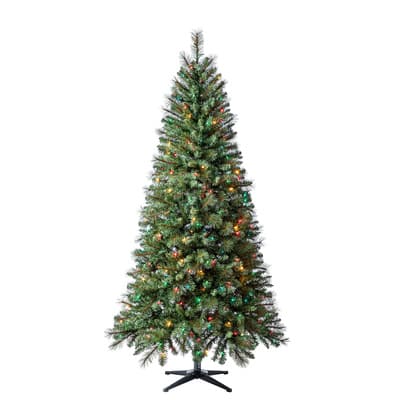 7ft. Pre-Lit Willow Pine Artificial Christmas Tree, Multicolor Lights by Ashland® | Michaels