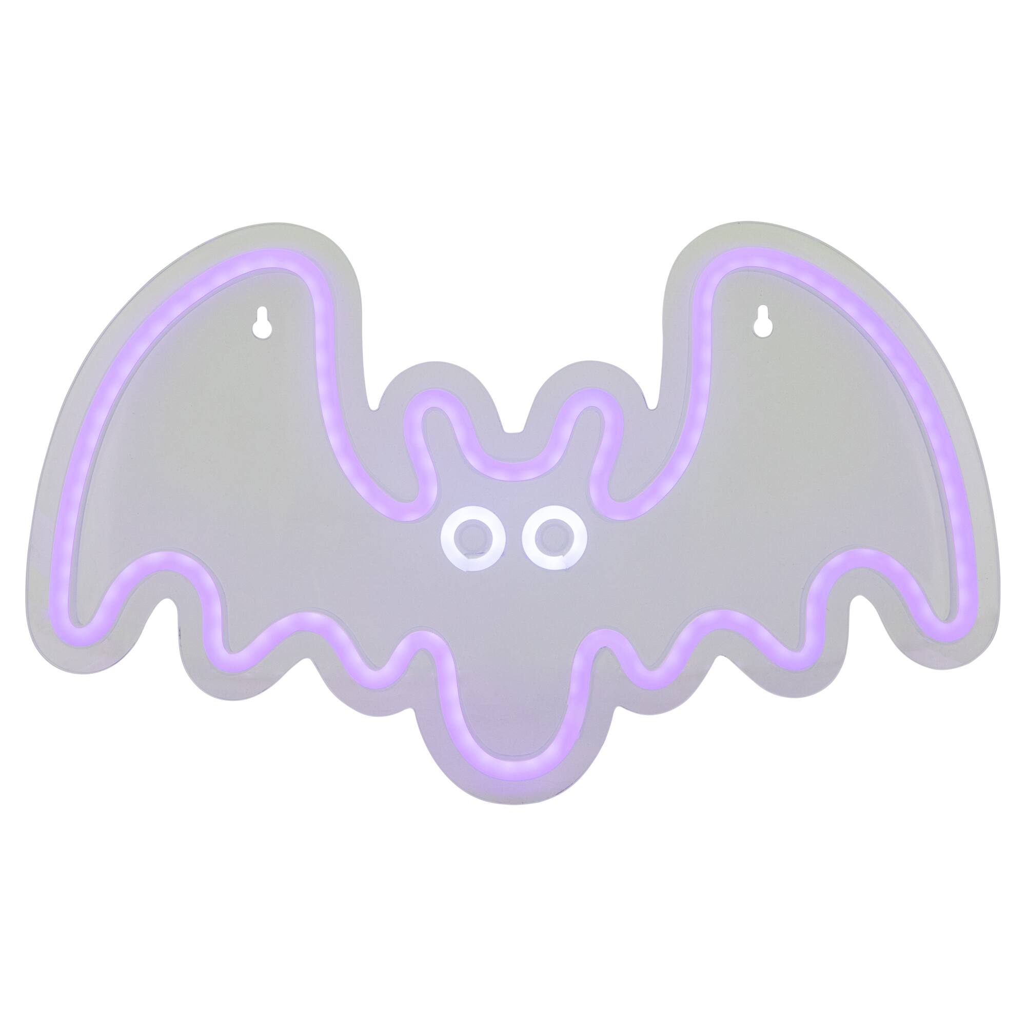 15" Purple LED Neon Style Purple Bat Halloween Window Silhouette