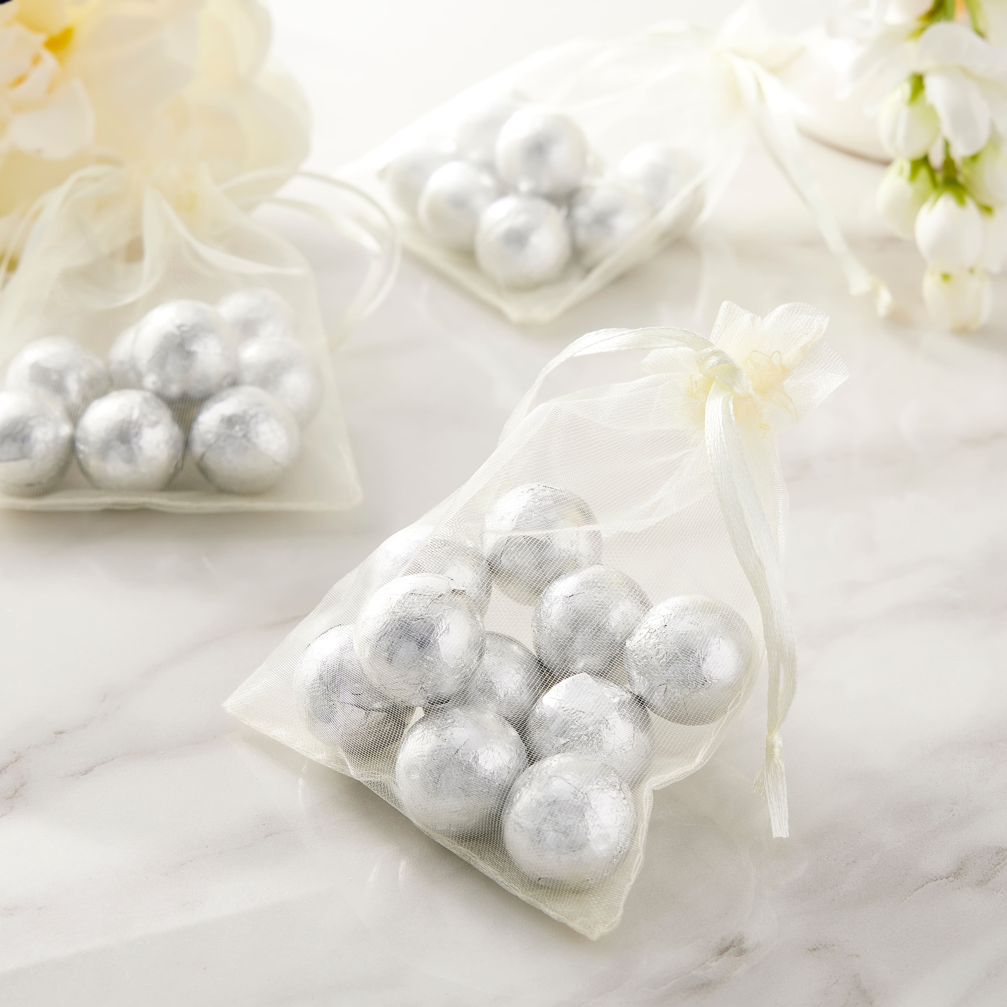 6 Packs: 50 ct. (300 total) Occasions Ivory Organza Bags by Celebrate It™