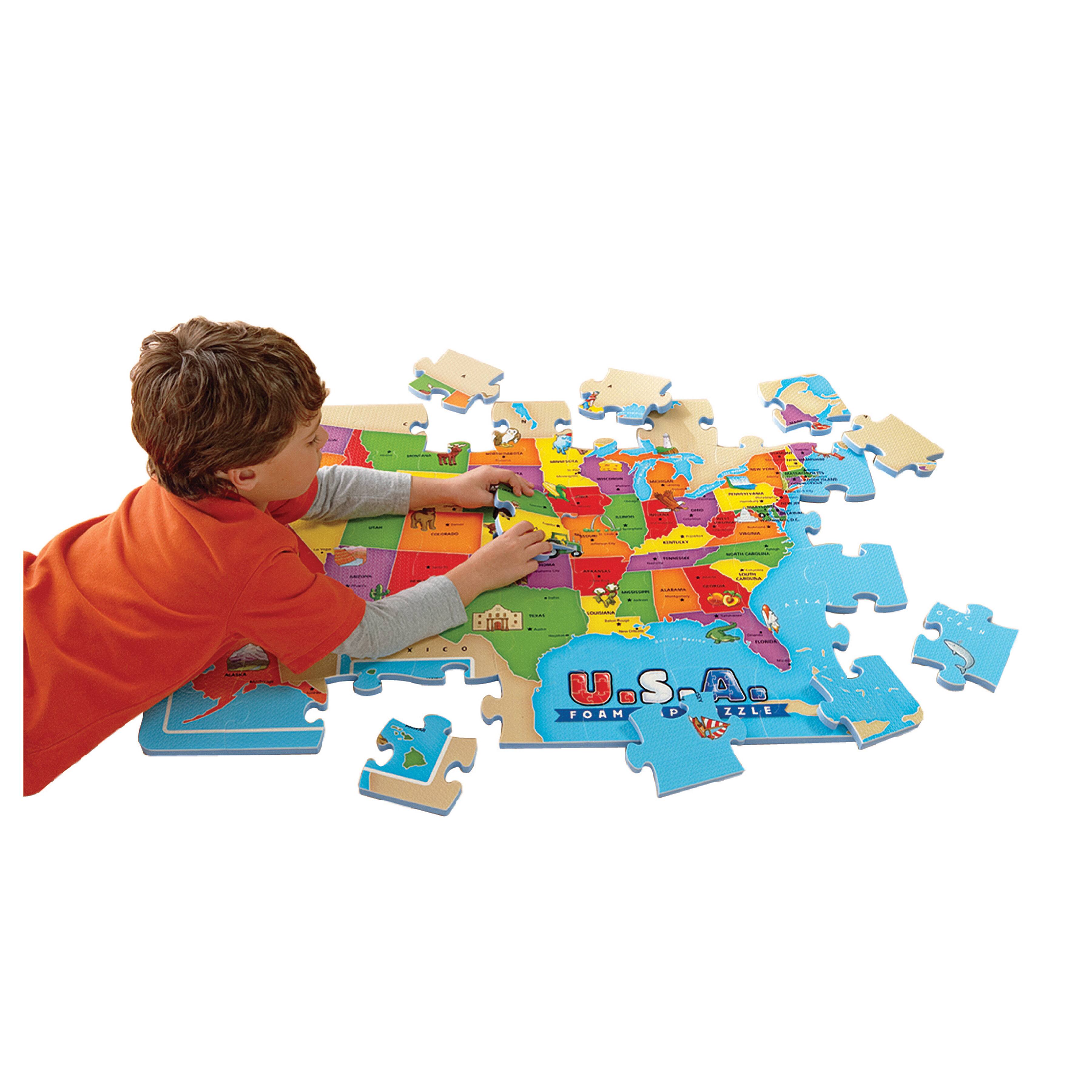 U.S.A. Foam Map 54 Piece Floor Puzzle