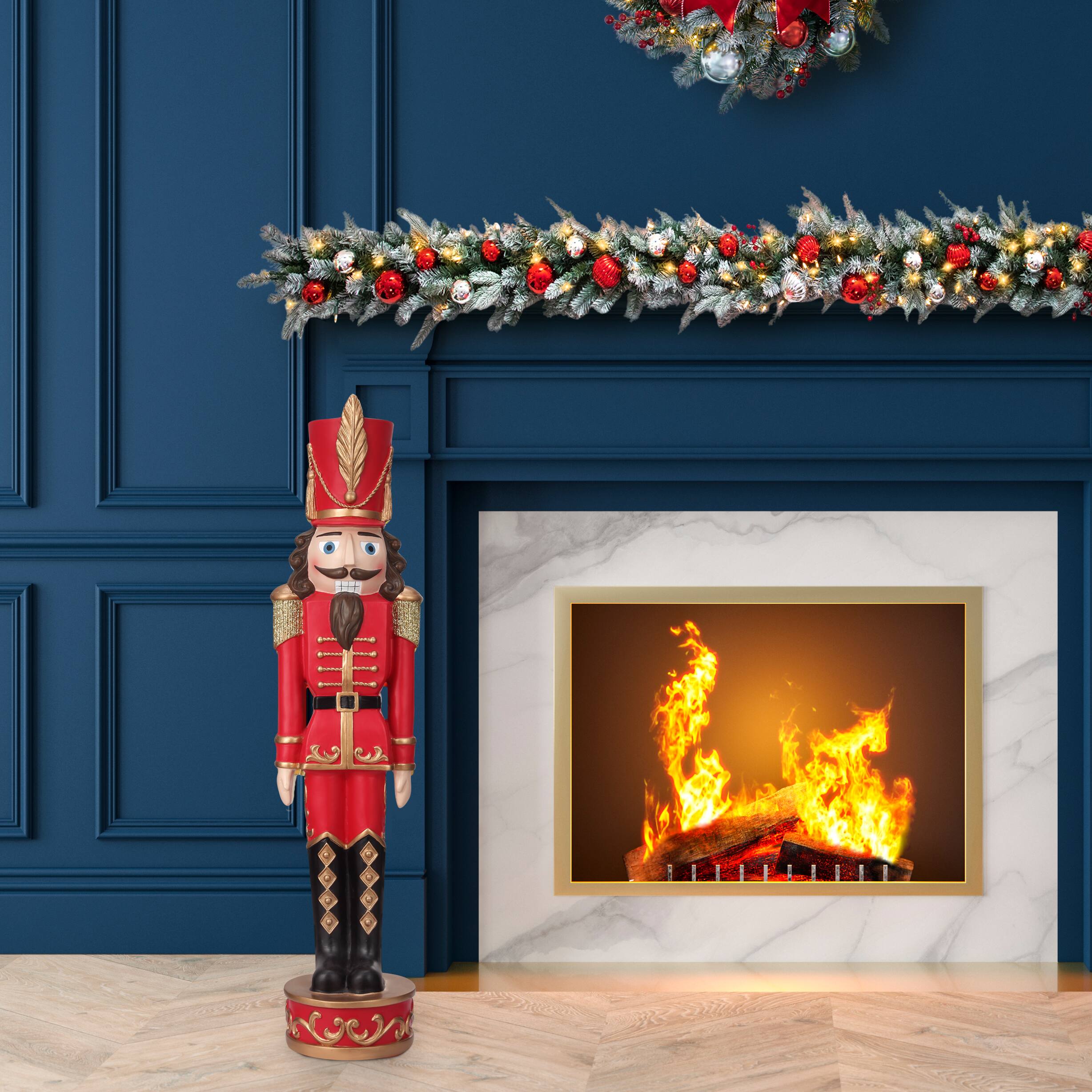 Haute Decor 37&#x22; Dark Red &#x26; Gold Decorative Christmas Nutcracker