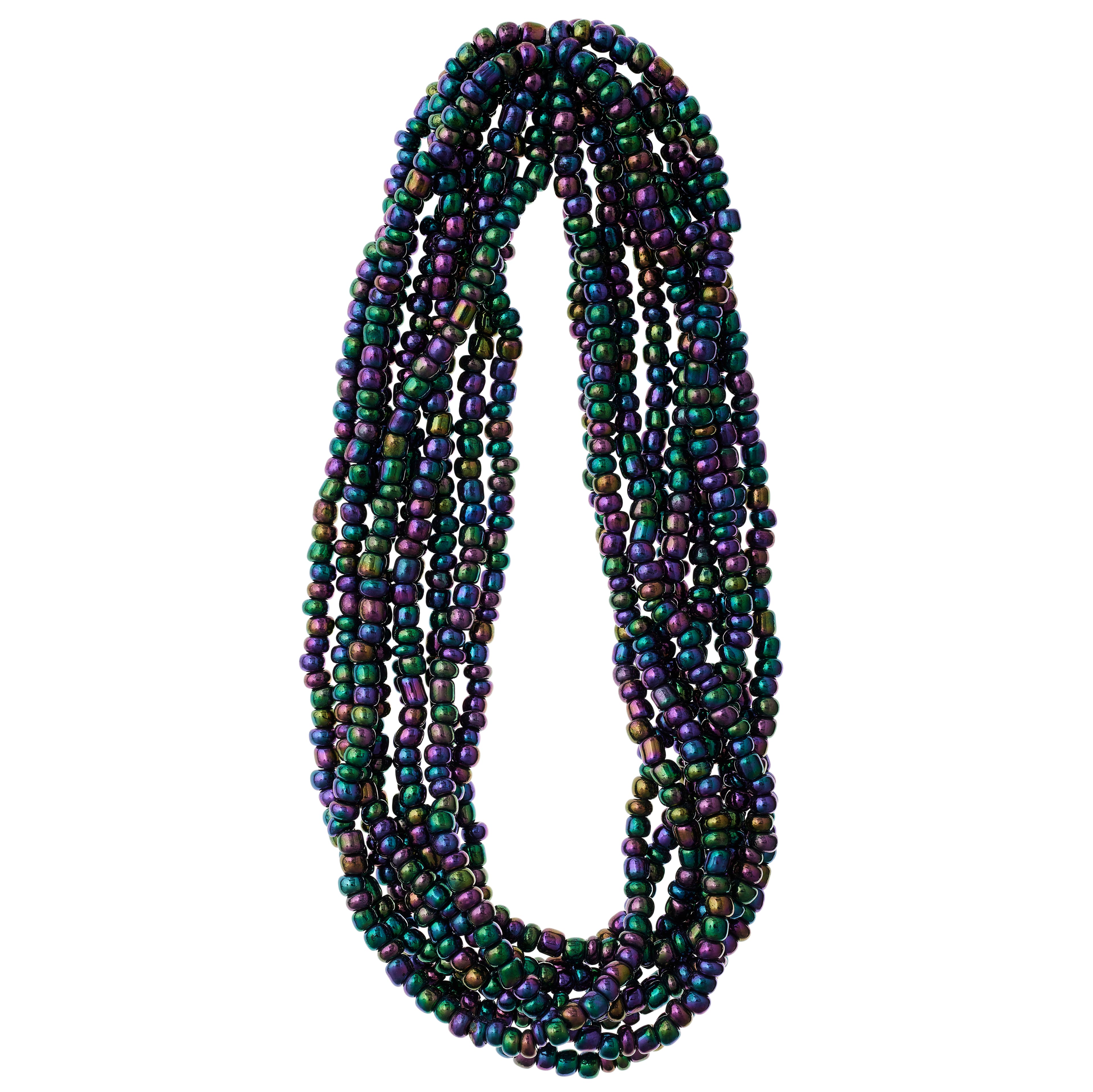 Black Iridescent Glass Seed Beads, 6/0 by Bead Landing™