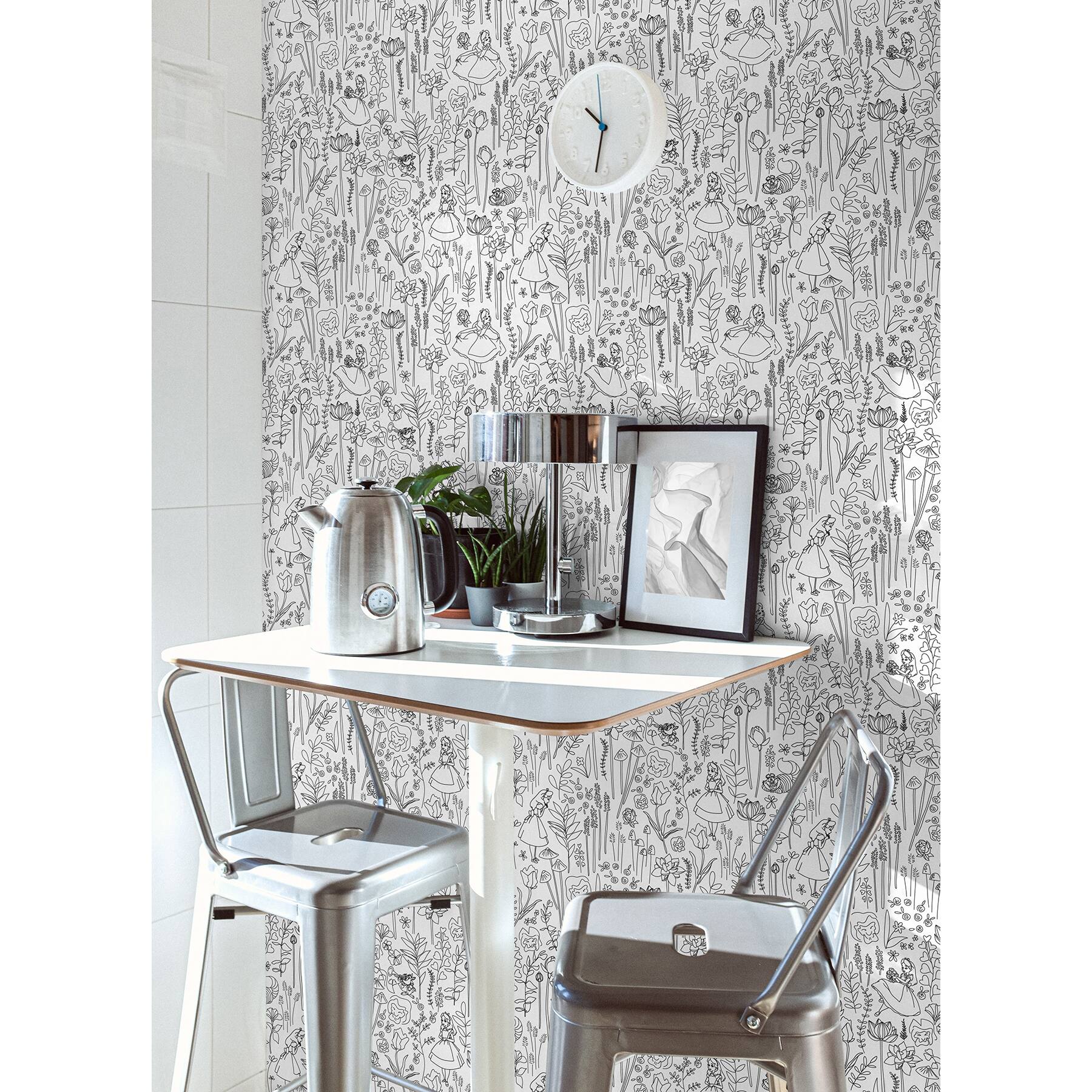 RoomMates Disney&#xAE; Alice in Wonderland Garden Peel &#x26; Stick Wallpaper