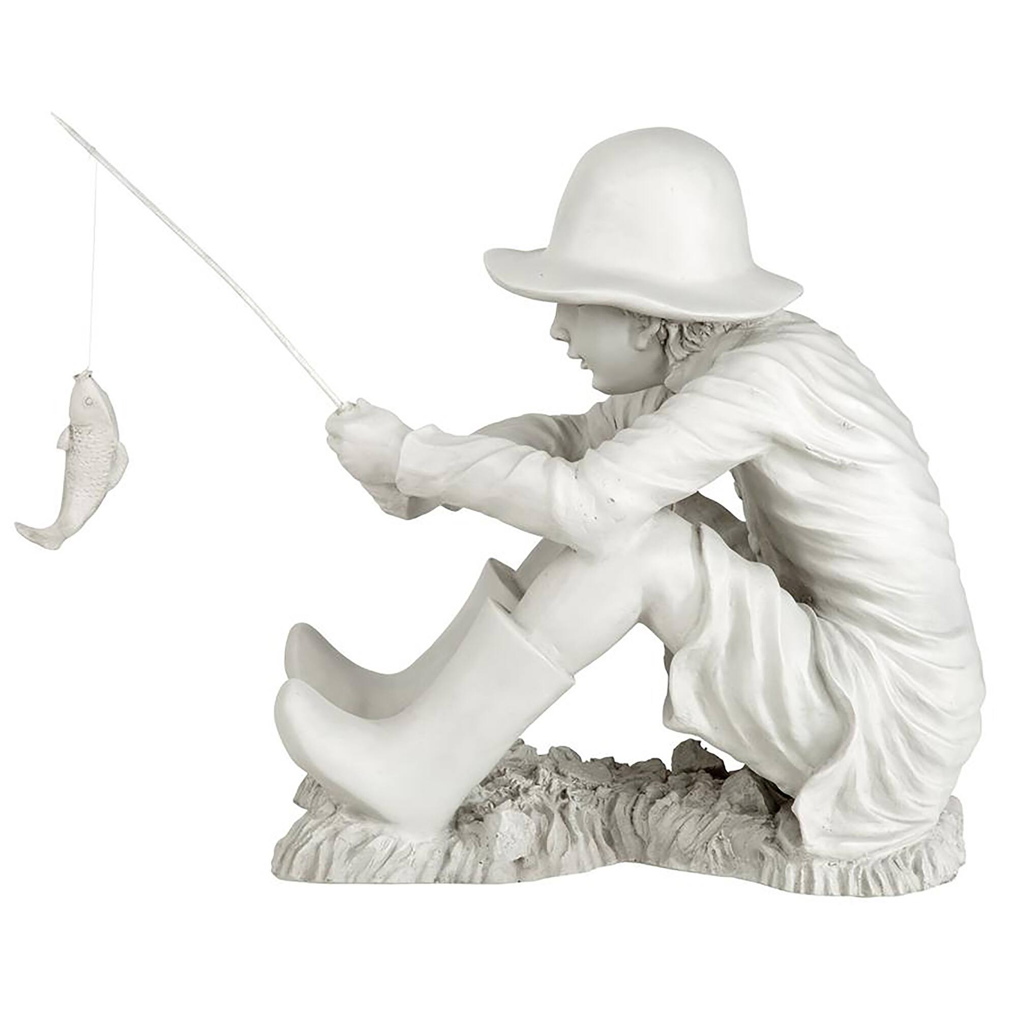 Design Toscano 17&#x22; Gone Fishing Fisherman Statue