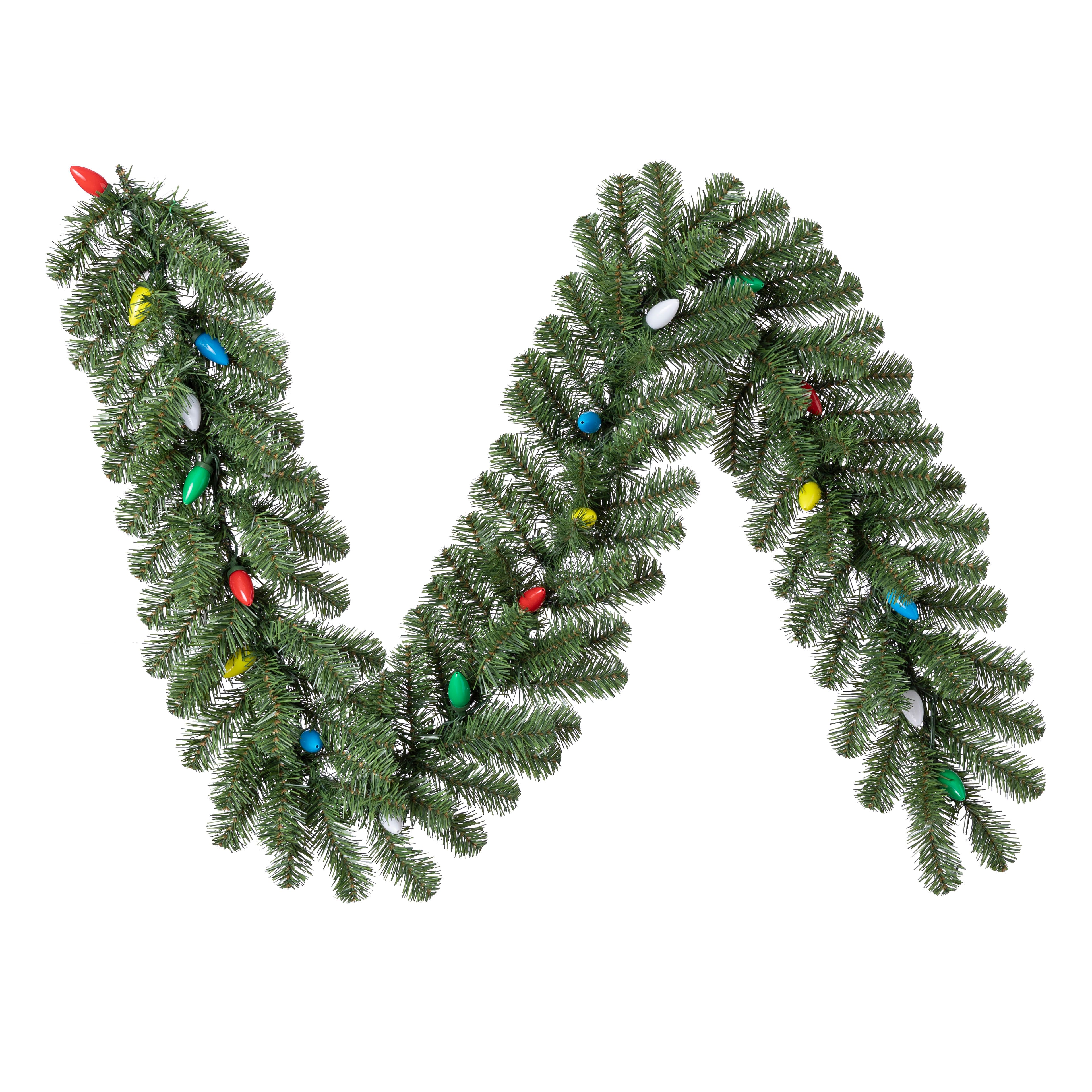6ft. Pre-Lit Lakewood Spruce Garland, C7 Multicolor LED Lights by Ashland&#xAE;