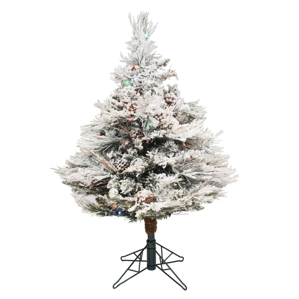 3 5ft Pre Lit Flocked Alberta Artificial Christmas Tree Multicolor Led Lights Michaels 3 5ft Pre Lit Flocked Alberta Artificial Christmas Tree Multicolor Led Lights Michaels