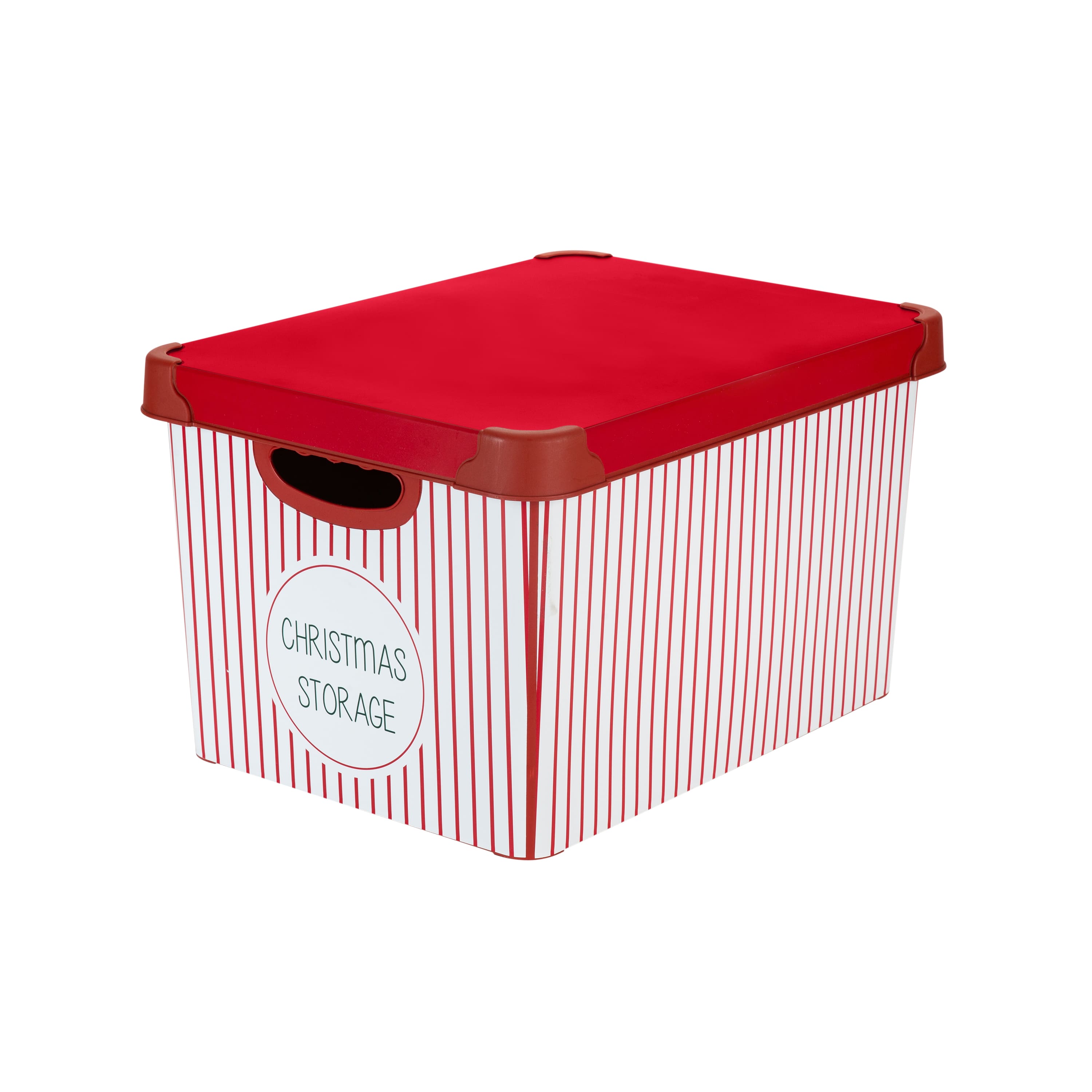 Simplify 15.4" Christmas 60 Ornament Storage Tote Bin with Straps