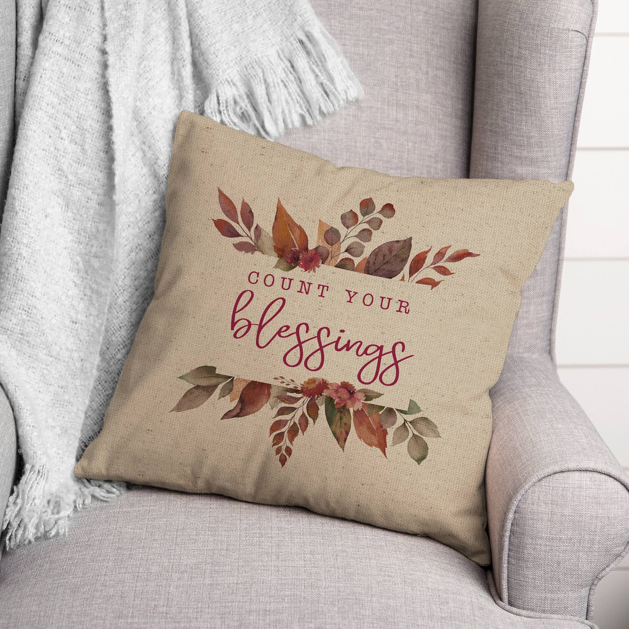 Count Your Blessings Throw Pillow