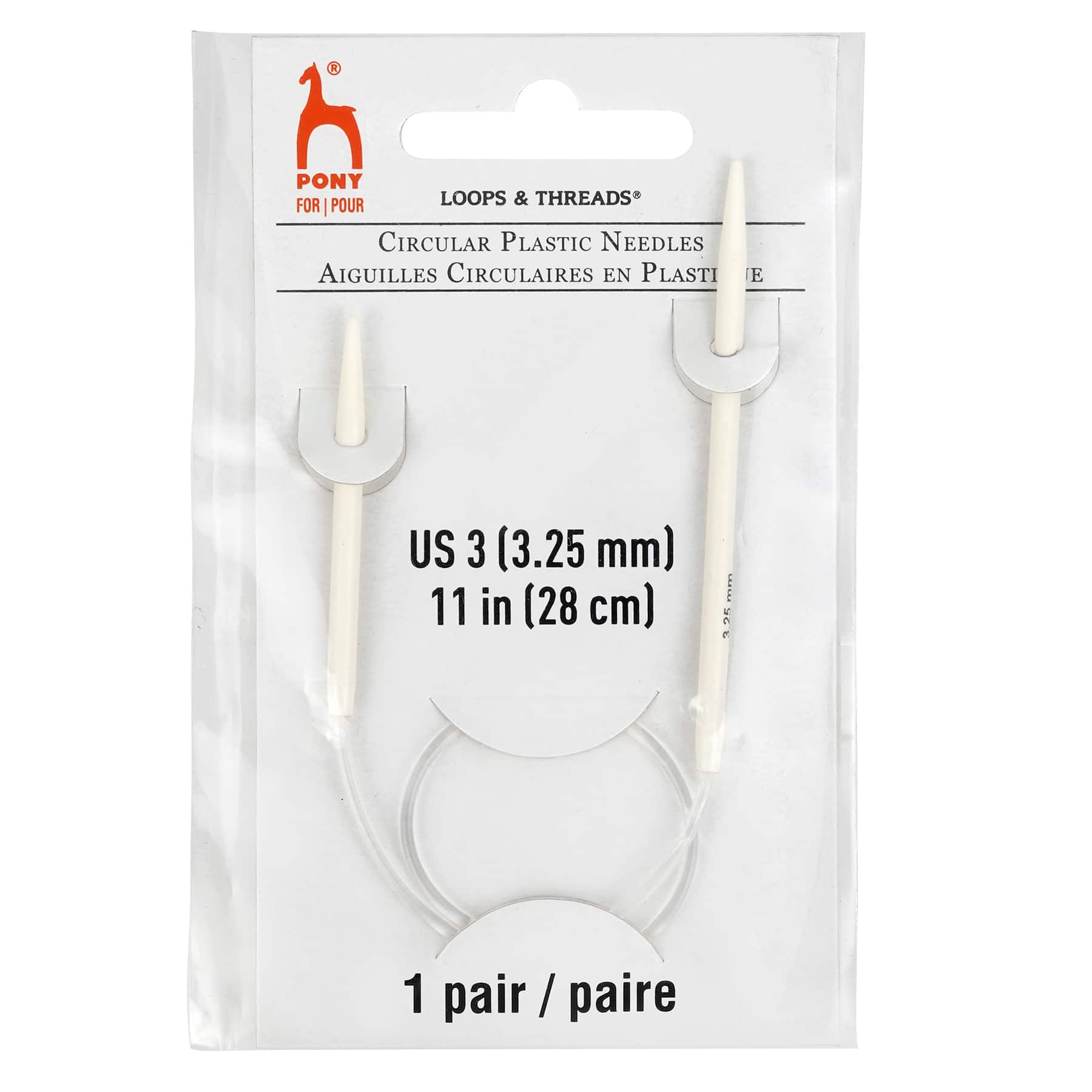 11&#x22; Plastic Circular Needles by Loops &#x26; Threads&#xAE;