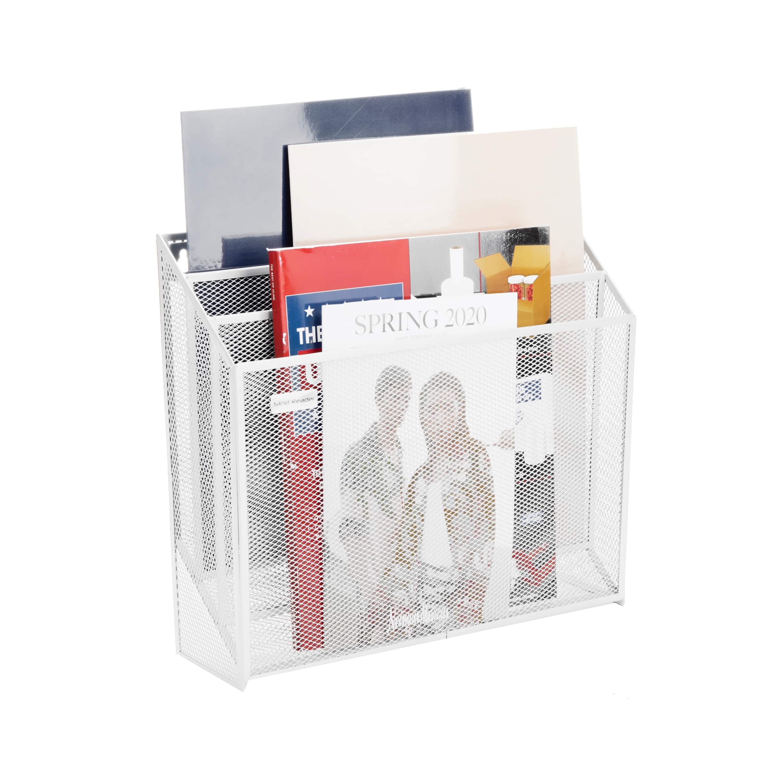 Mind Reader 3-Tier Vertical Mesh Wall File Holder