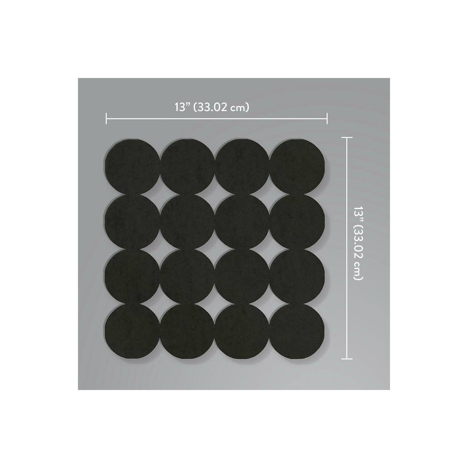 RoomMates Charcoal Modern Circles Acoustical Peel & Stick Tiles