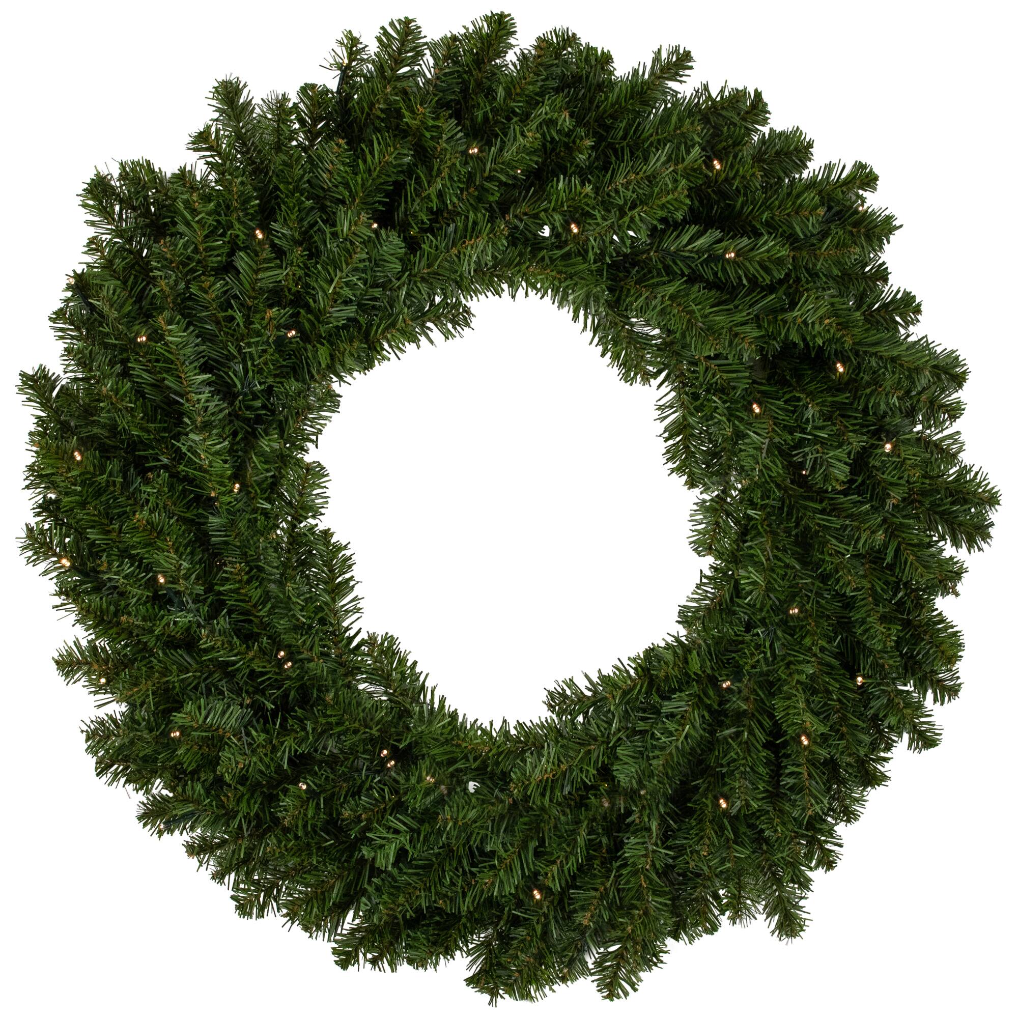30&#x22; LED Canadian Pine Artificial Christmas Wreath