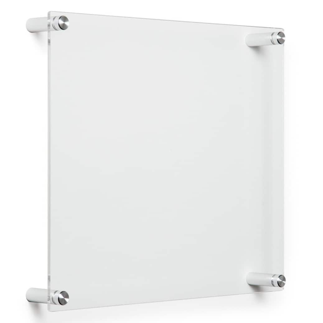 Wexel Art Single Panel Clear Acrylic Floating Wall Frame &#x26; Magnets with Silver Hardware