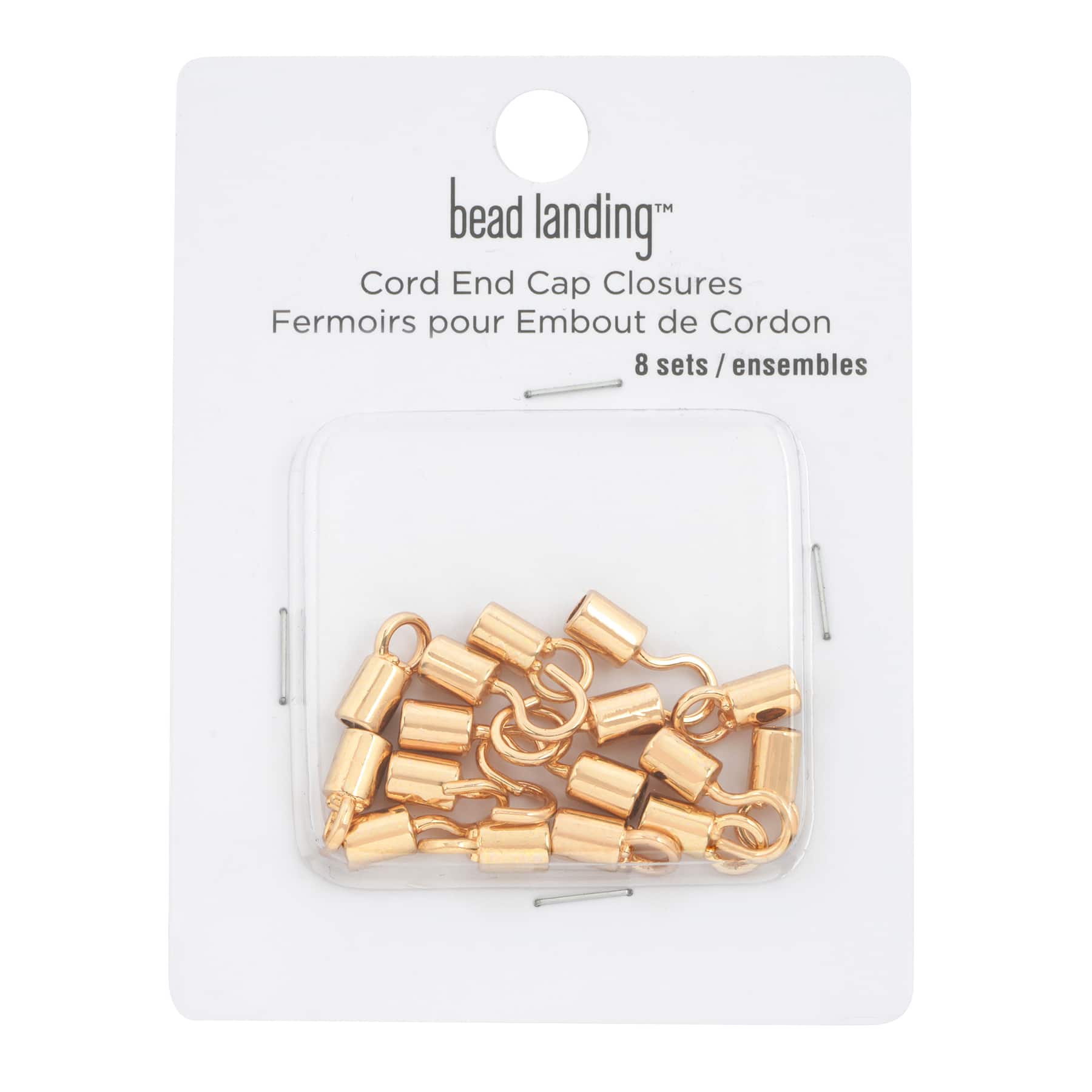 Gold Cord End Cap Closure Sets by Bead Landing™
