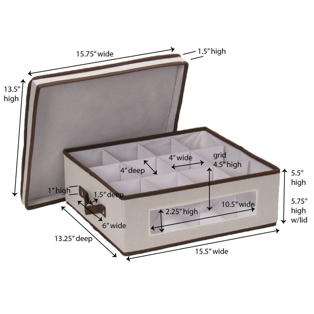 Household Essentials Cup Glassware Storage Box