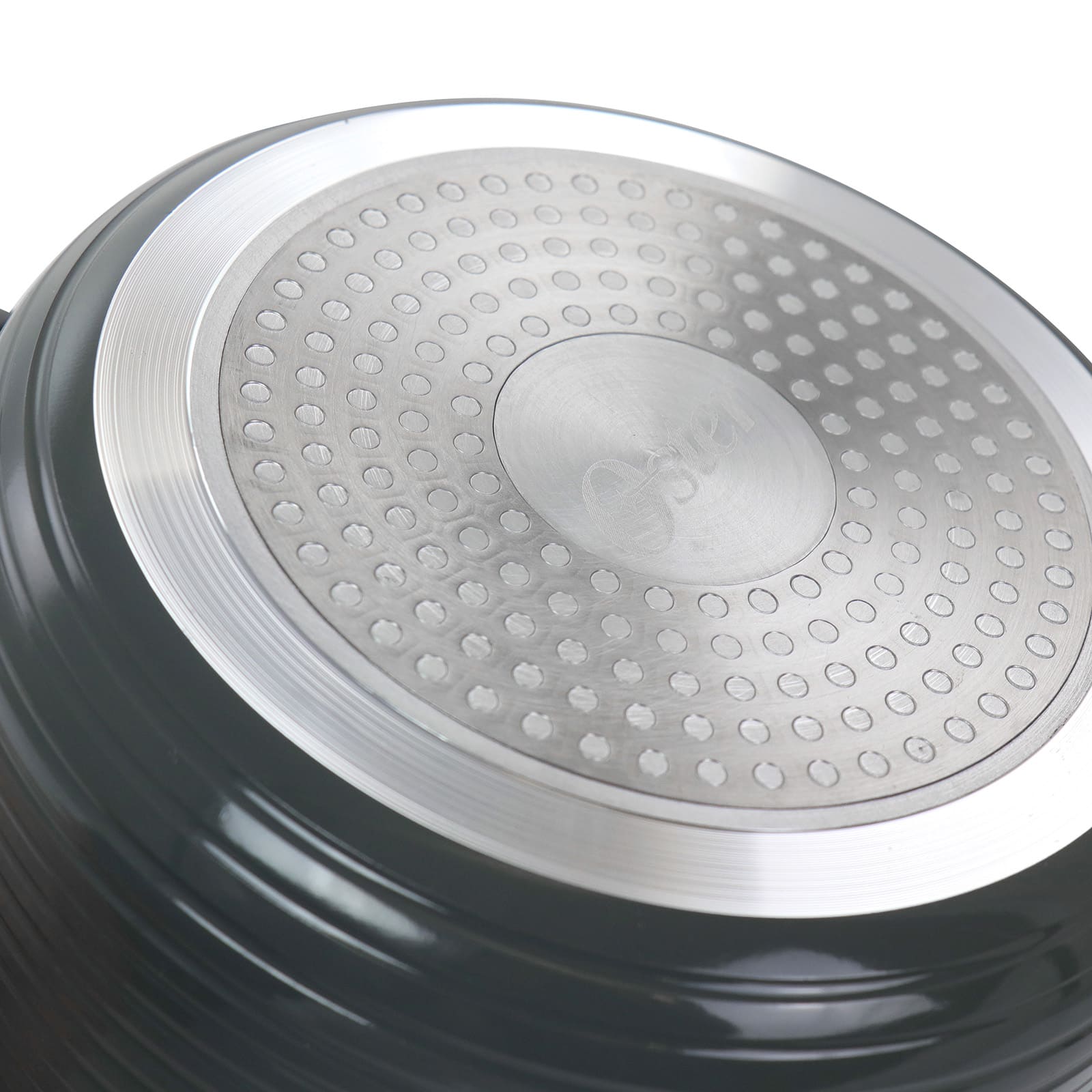 Oster Ridge Valley 2.5qt. Gray Nonstick Aluminum Saucepan with Lid